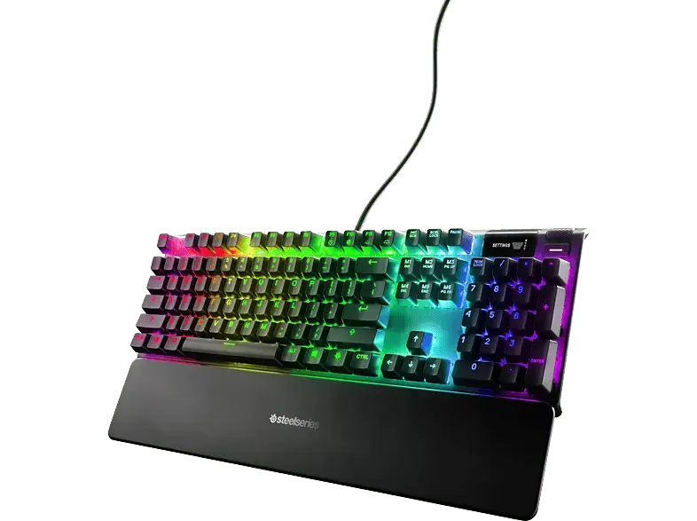 Steel Series Apex Pro, Gaming Tastatur, Mechanisch, Steelseries OmniPoint 2,0, Kabelgebunden, Schwarz