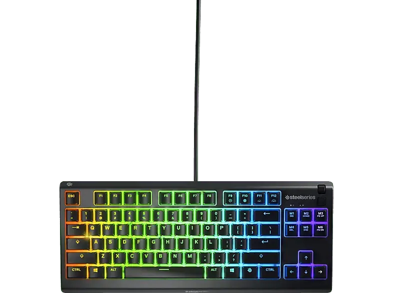 Steel Series apeX 3 TKL, Gaming Tastatur, Rubberdome, Sonstiges, Kabelgebunden, Schwarz