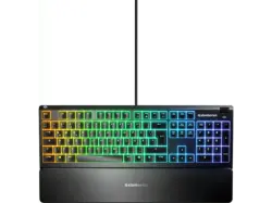 Steel Series Apex 3, Gaming Tastatur, Rubberdome, Steelseries Whisper-Quiet, Kabelgebunden, Schwarz