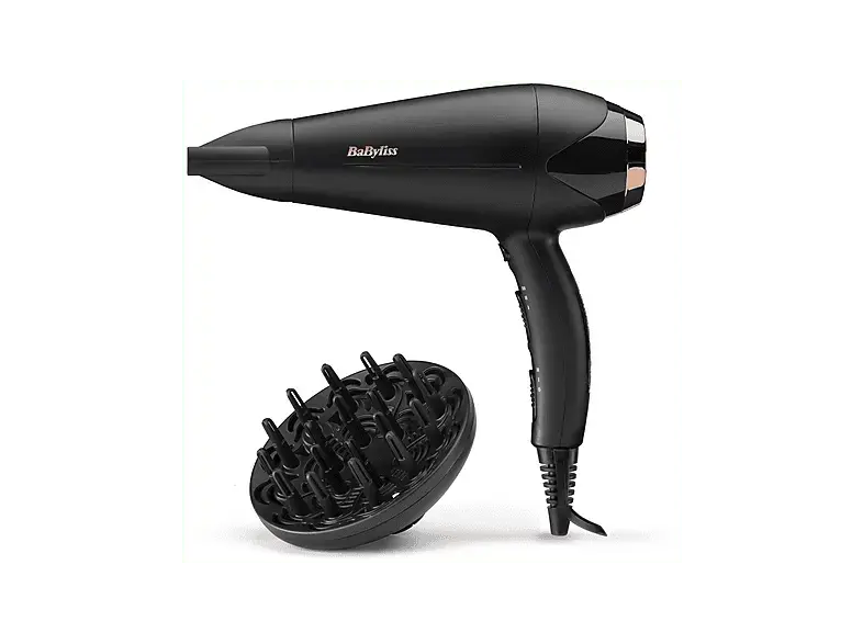 Babyliss Turbo Shine 2200 D570DE Haartrockner Schwarz/Rose (2200 Watt)