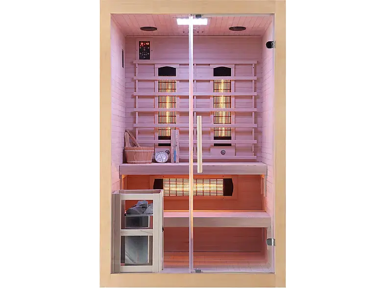 Sanotechnik J30130 twinCOMBI Sauna+Infrarot 2 Personen 130x120x200cm (1050 Watt)