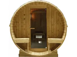 Sanotechnik F70220 BERGEN Fasssauna für 4-6 Personen (8 kW)