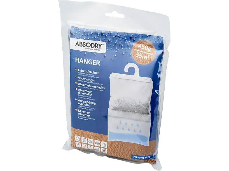 Everbrent 4918EB217-AD-E1 Luftentfeuchter mit Kleiderbügel Weiß, 12 m²