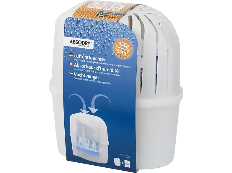 Everbrent Absodry Classic 450 g, Luftentfeuchter Weiß, 12 m²