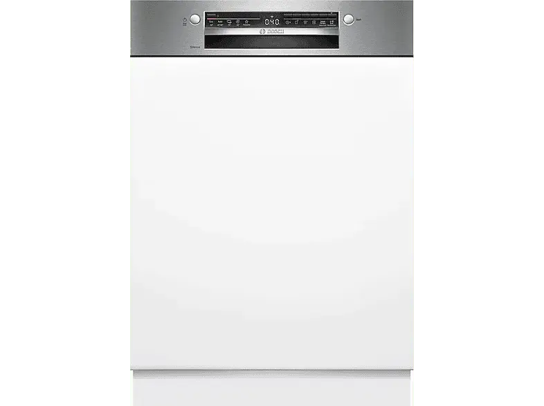 Bosch SMI2ITS09E Serie 2 Geschirrspüler (vollintegrierbar, Besteckkorb, 598 mm breit, 46 dB(A), E, Gebürsteter Stahl)