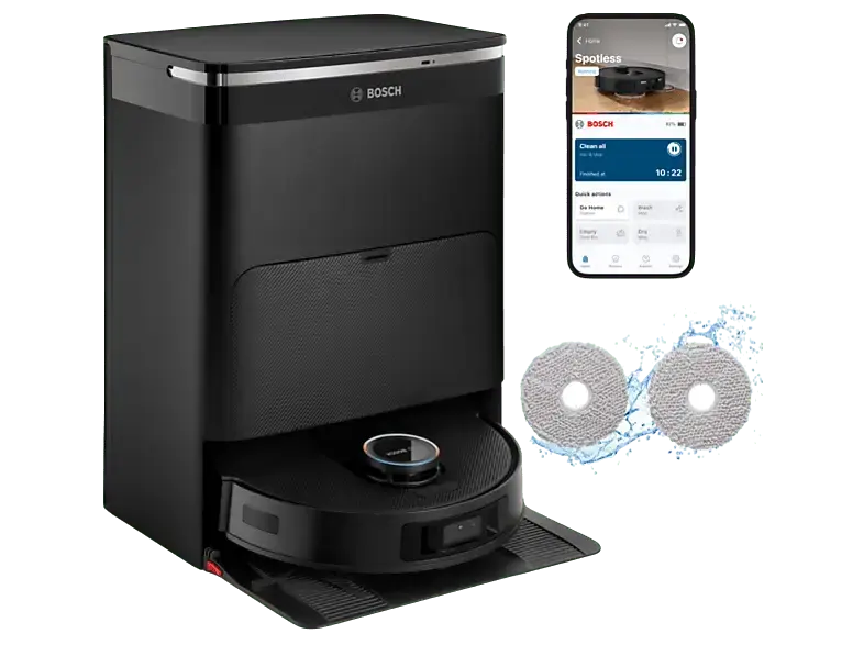 Bosch BCRDW3BX Spotless Max Cam Saug- und Wischroboter (Schwarz)