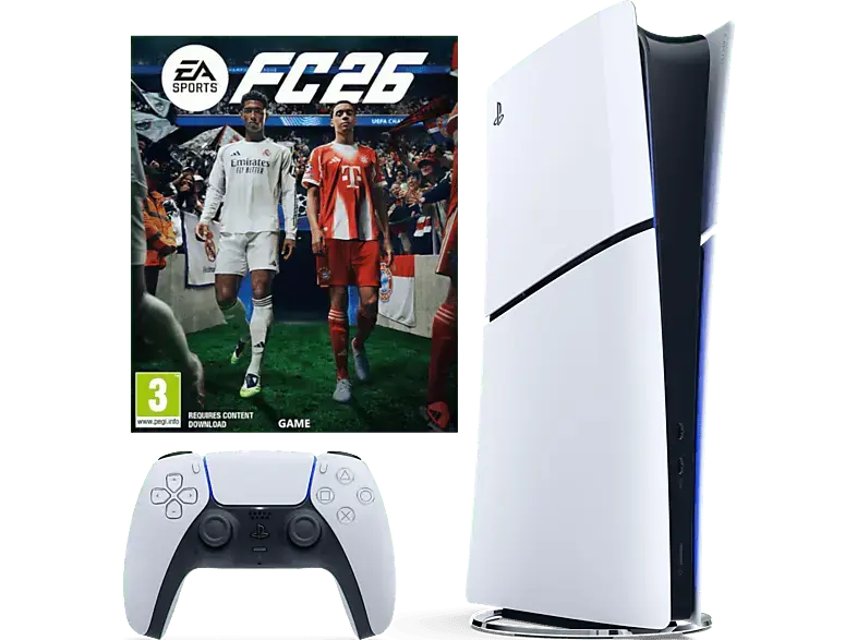 Sony PlayStation 5 Slim - Digital Edition 825 GB (2025) + EA SportS FC™ 26 Bundle; PlayStation 5 Slim ohne Disc laufwerk----Spielekonsole