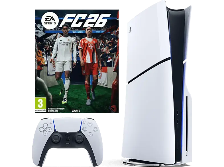 Sony PlayStation 5 Slim 1 TB (2025) + EA SportS FC™ 26 Bundle; PlayStation 5 Slim mit Disc laufwerk----Spielekonsole