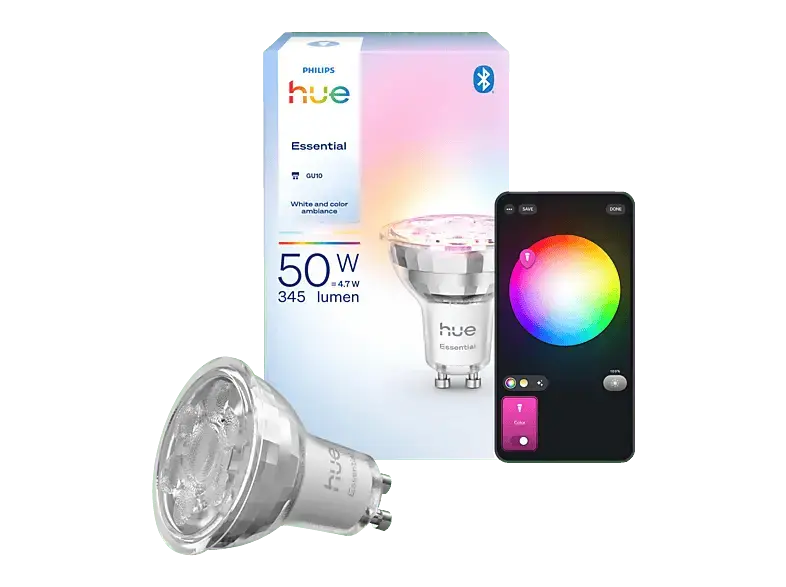 Philips Hue Essential White & Color Ambiance GU10 smarte Lampe; Leuchtmittel