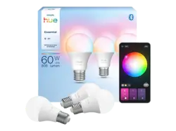 Philips Hue Essential White & Color Ambiance 806 A60 E27 smarte Lampe, 3er Pack; Leuchtmittel