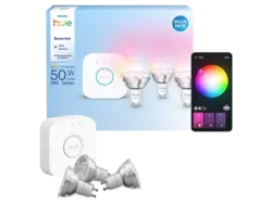 Philips Hue Basis Starter-Set: 3 smarte Lampen GU10 (345 lm) Starterset Weiß