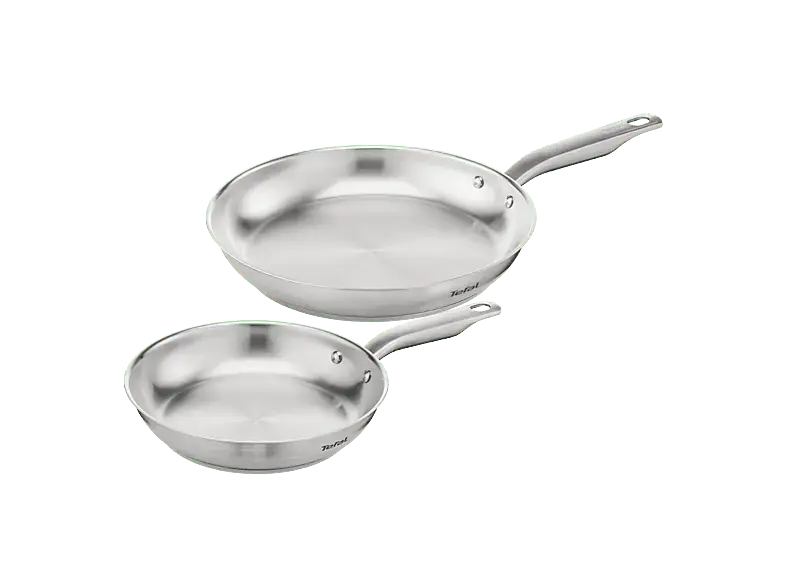Tefal E492S2 Virtuoso 2-teiliges Pfannenset unversiegelt (Edelstahl, passend für alle Herdarten)