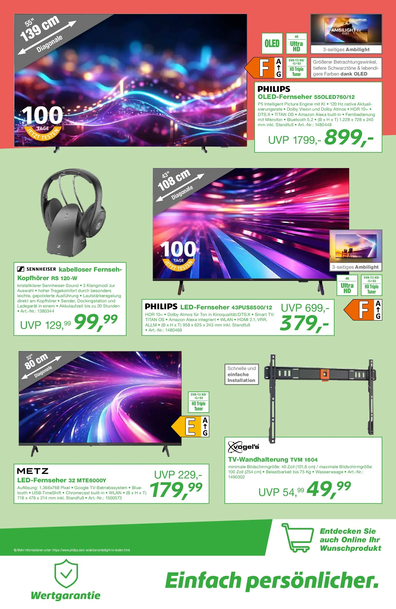 Entdecke - EP: Angebote (ab 30.10.2025) zum Blättern | Seite: 3 | Produkte: Philips, Smart TV, Ladegerät, Kopfhörer