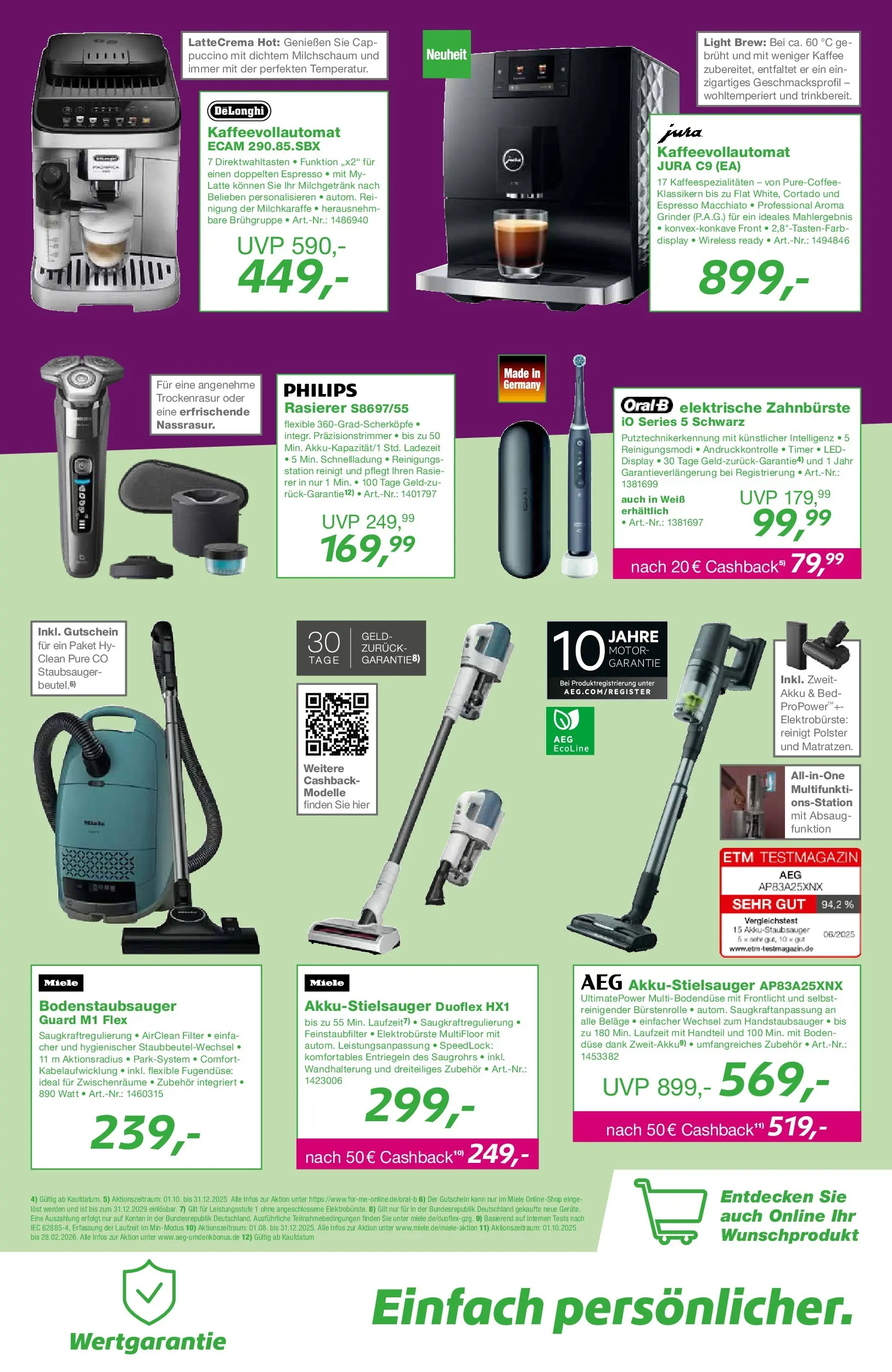Entdecke - EP: Angebote (ab 30.10.2025) zum Blättern | Seite: 11 | Produkte: Miele, Jura, Elektrische zahnbürste, Kaffeevollautomat