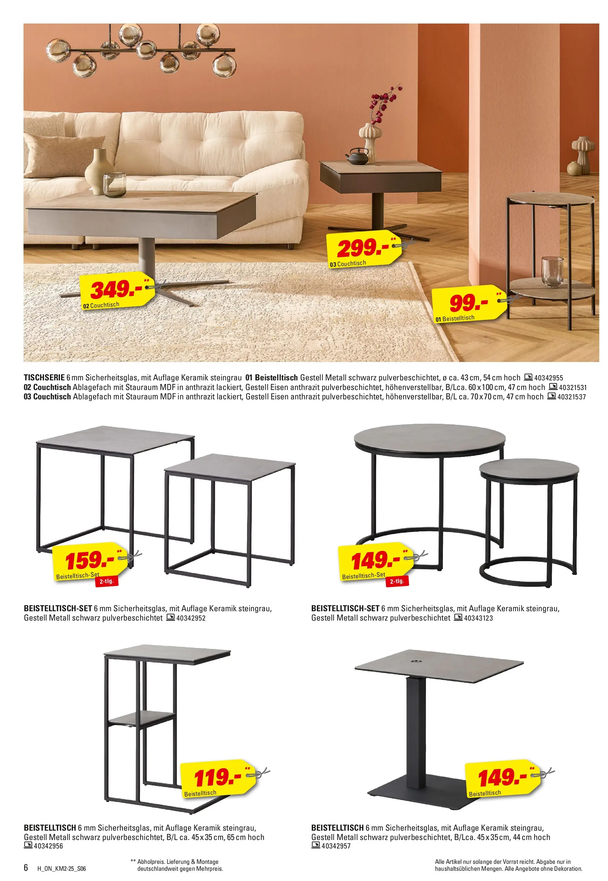 Höffner Prospekt Barsbüttel	 (ab 29.10.2025) zum Blättern | Seite: 6 | Produkte: Beistelltisch, Couchtisch