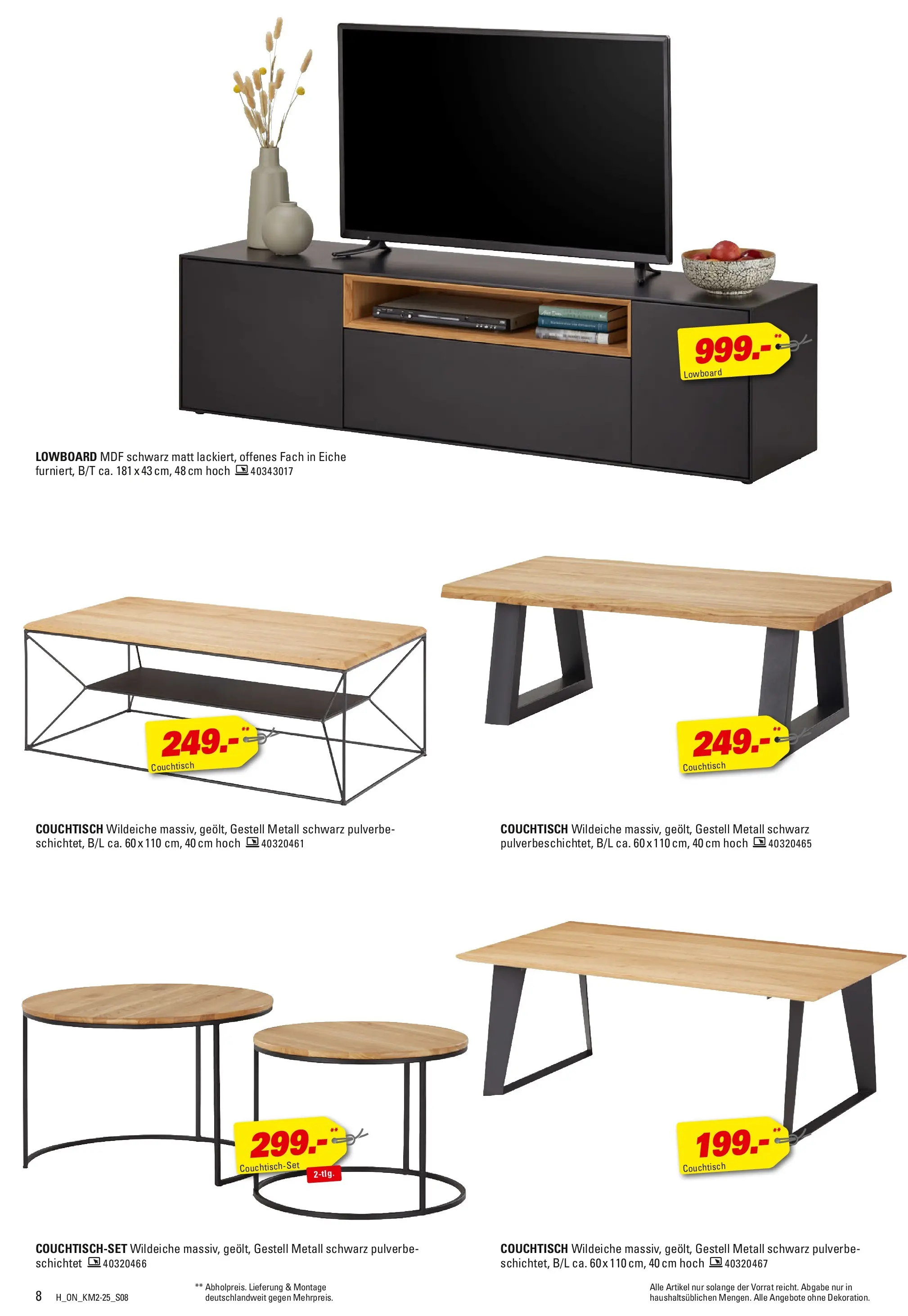Höffner Prospekt Barsbüttel	 (ab 29.10.2025) zum Blättern | Seite: 8 | Produkte: Lowboard, Couchtisch