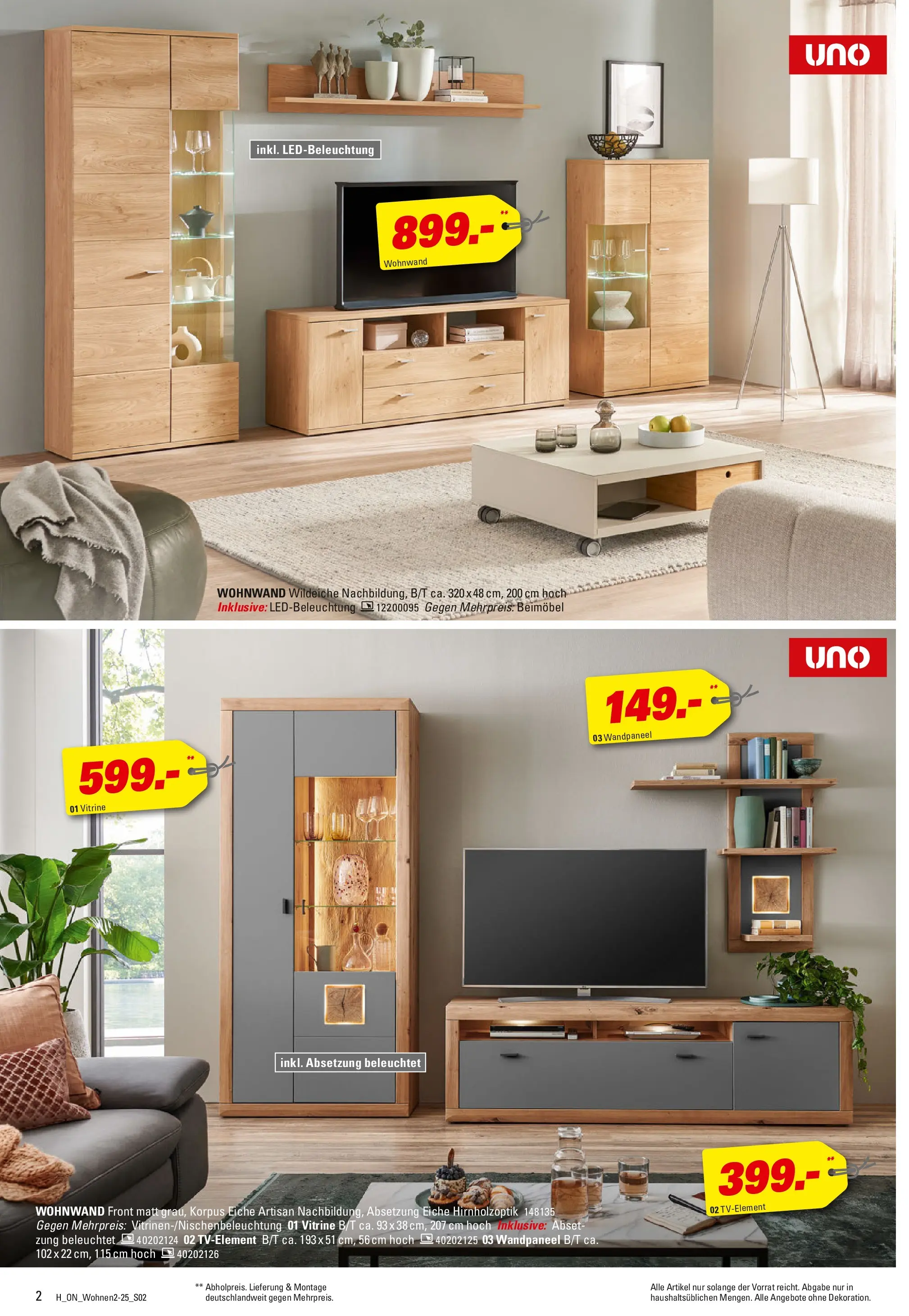 Höffner Prospekt Barsbüttel	 (ab 29.10.2025) zum Blättern | Seite: 2 | Produkte: Wohnwand, Vitrine