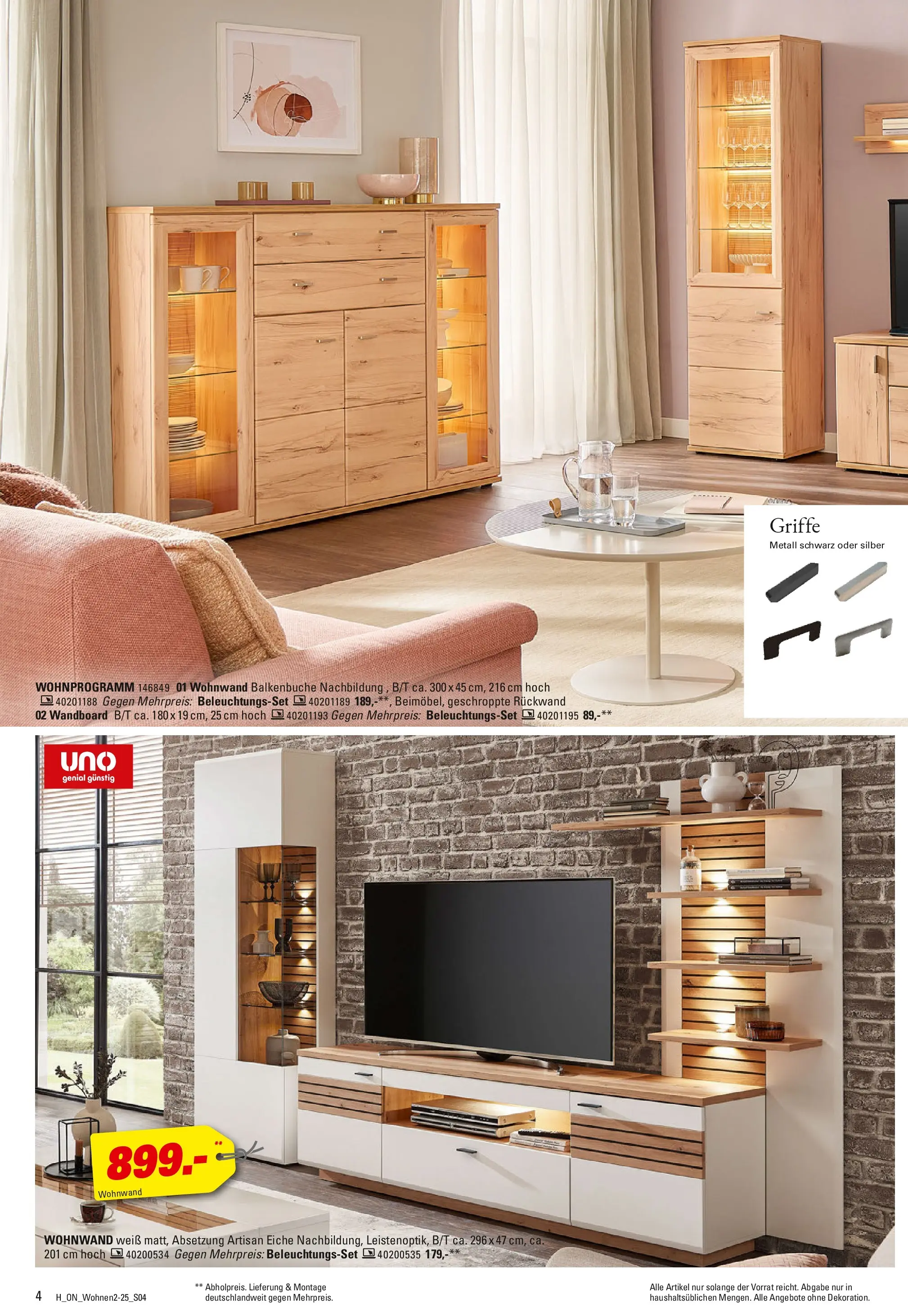 Höffner Prospekt Barsbüttel	 (ab 29.10.2025) zum Blättern | Seite: 4 | Produkte: Wohnwand, Wandboard