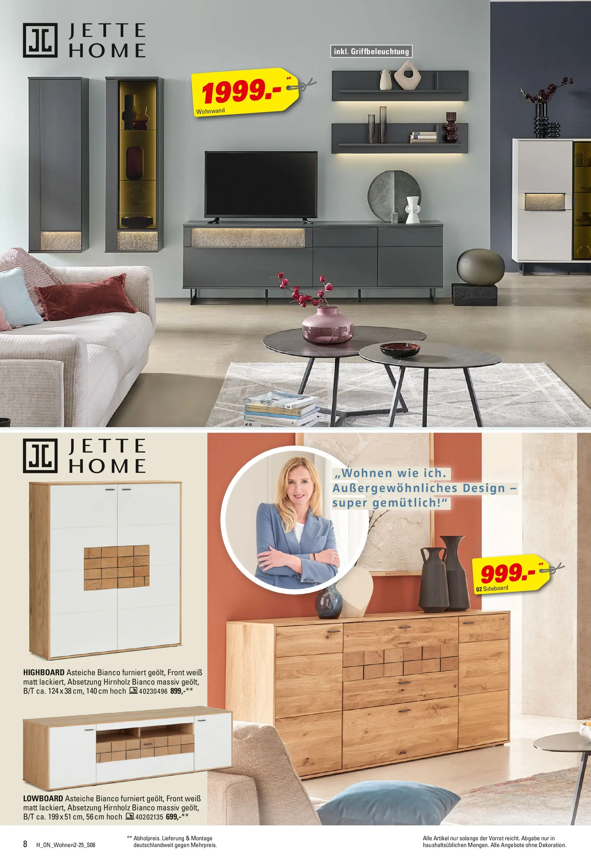 Höffner Prospekt Barsbüttel	 (ab 29.10.2025) zum Blättern | Seite: 8 | Produkte: Sideboard, Wohnwand, Lowboard, HIghboard