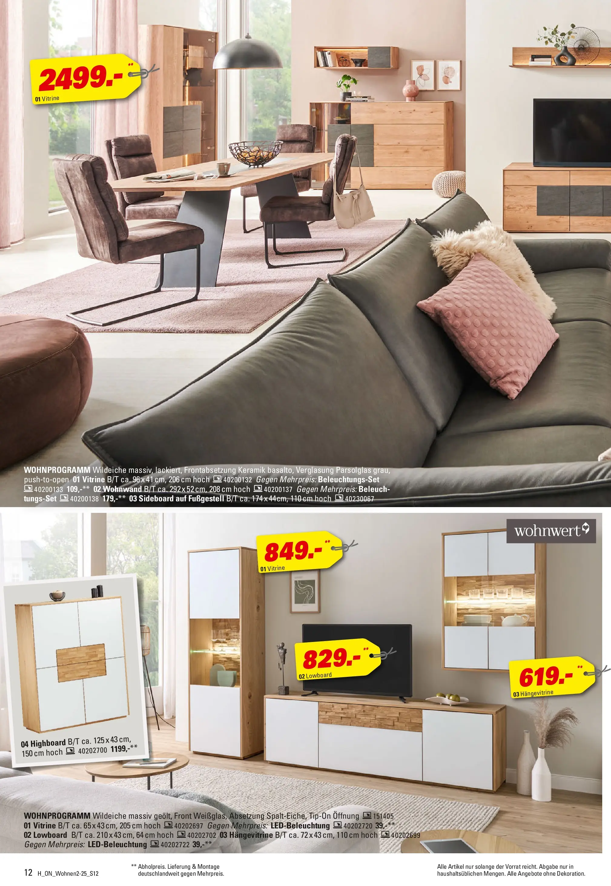 Höffner Prospekt Barsbüttel	 (ab 29.10.2025) zum Blättern | Seite: 12 | Produkte: Sideboard, Wohnwand, Lowboard, Vitrine