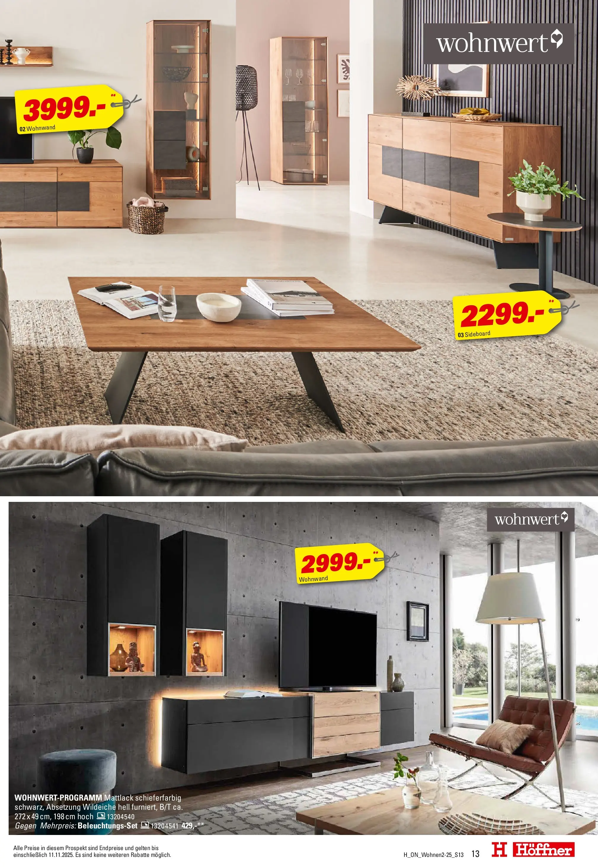 Höffner Prospekt Barsbüttel	 (ab 29.10.2025) zum Blättern | Seite: 13 | Produkte: Sideboard, Wohnwand