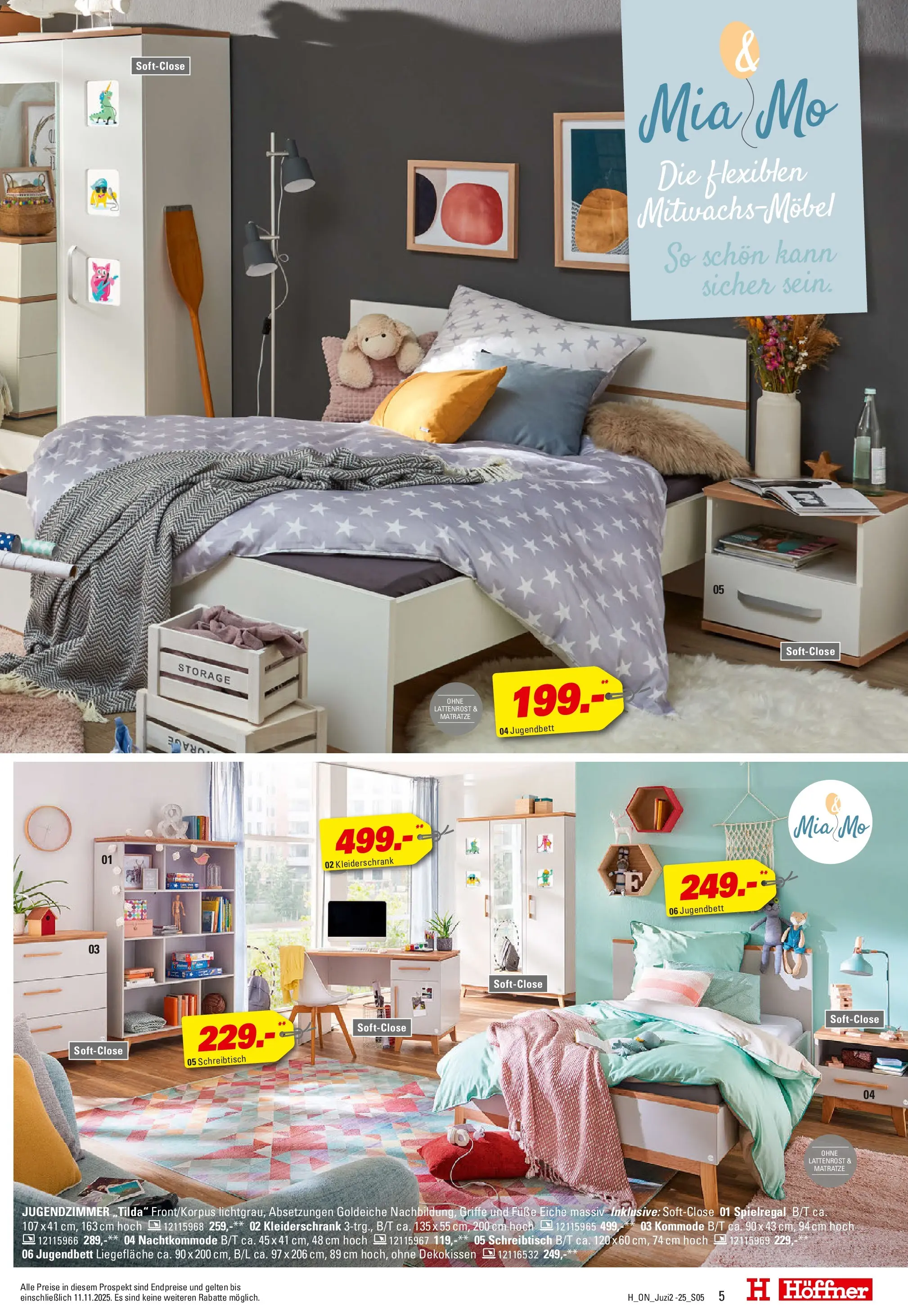 Höffner Prospekt Barsbüttel	 (ab 29.10.2025) zum Blättern | Seite: 5 | Produkte: Matratze, Kleiderschrank, Kommode, Lattenrost