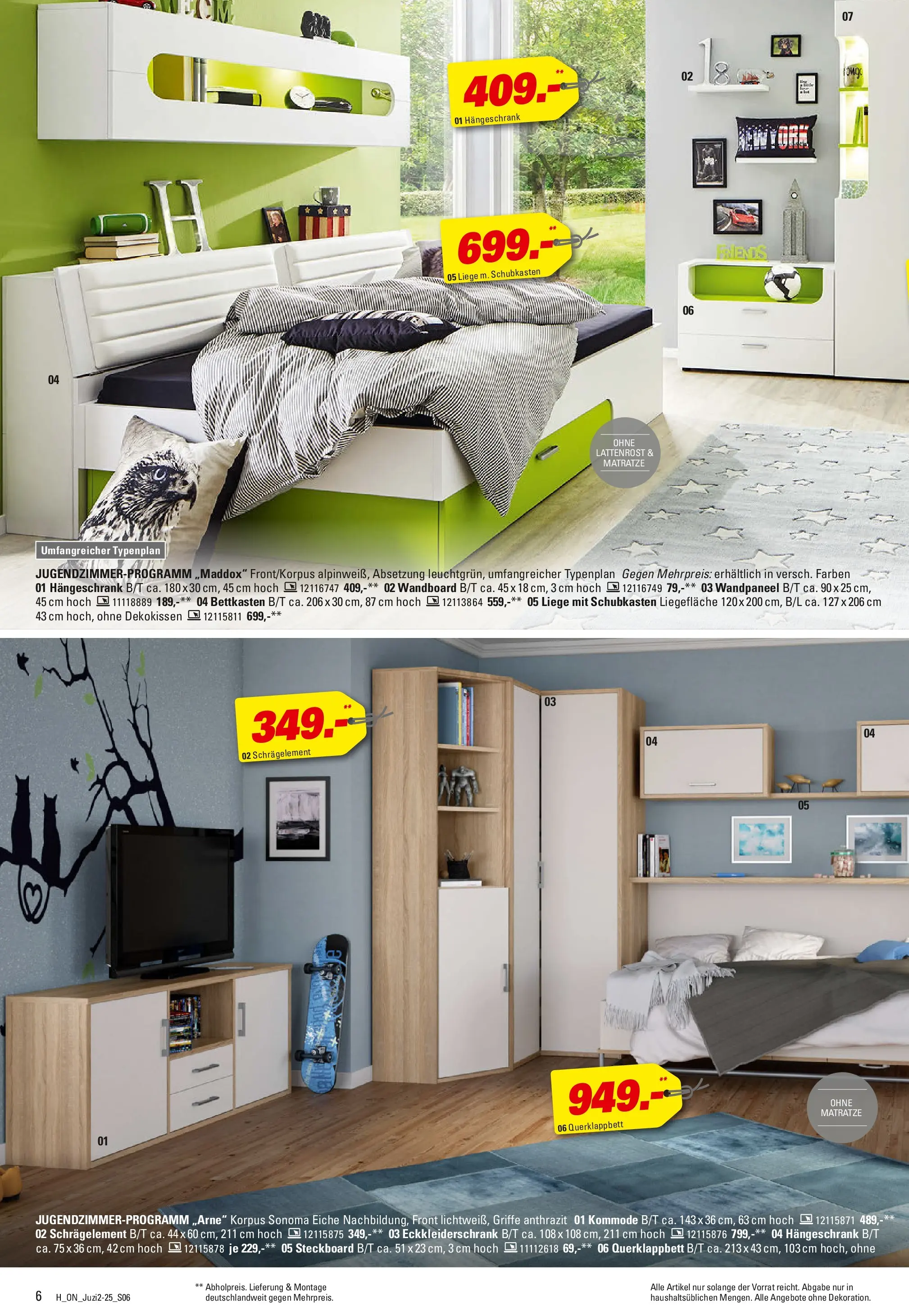 Höffner Prospekt Barsbüttel	 (ab 29.10.2025) zum Blättern | Seite: 6 | Produkte: Matratze, Lattenrost, Liege, Hängeschrank