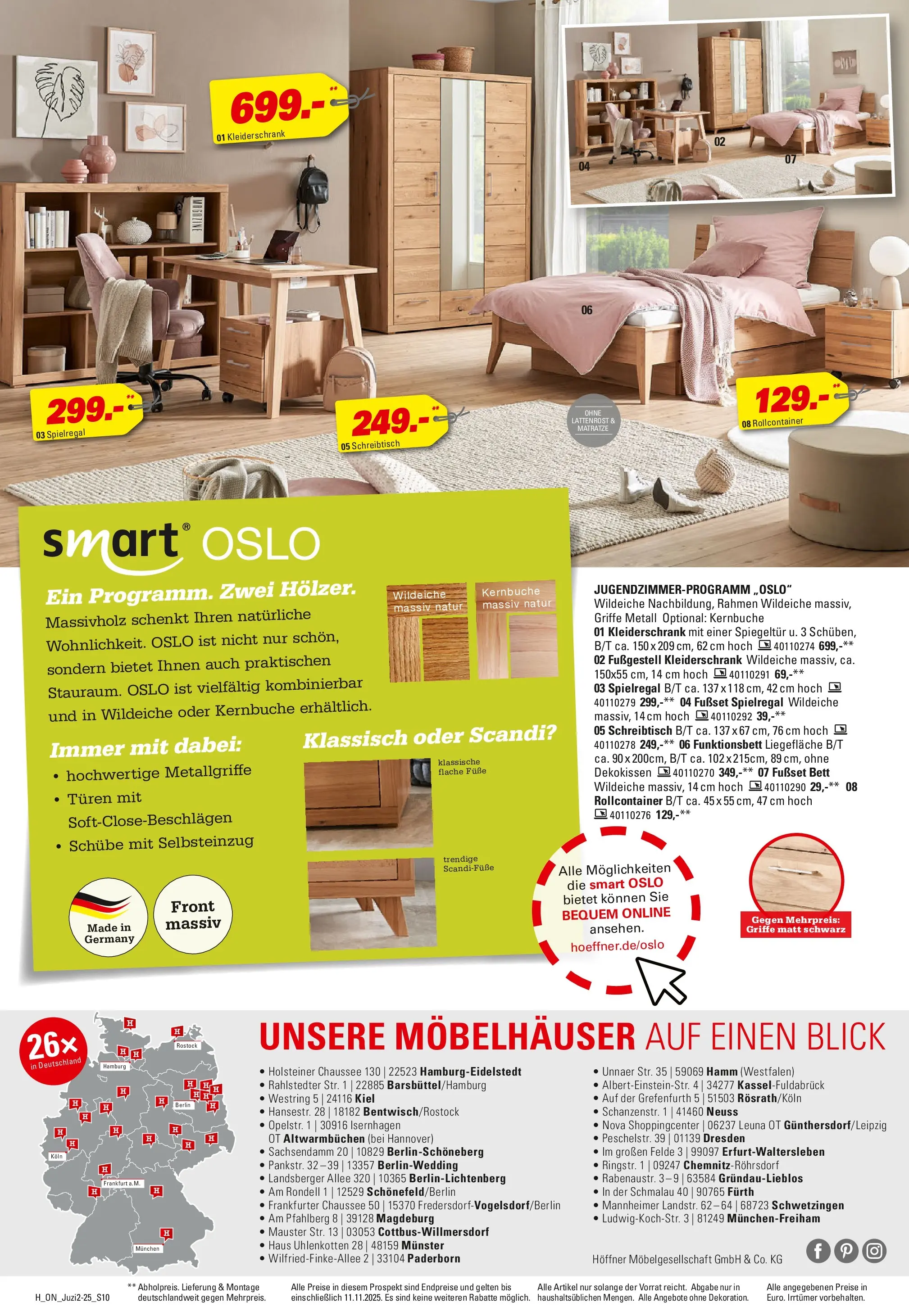 Höffner Prospekt Barsbüttel	 (ab 29.10.2025) zum Blättern | Seite: 10 | Produkte: Bett, Matratze, Kleiderschrank, Lattenrost