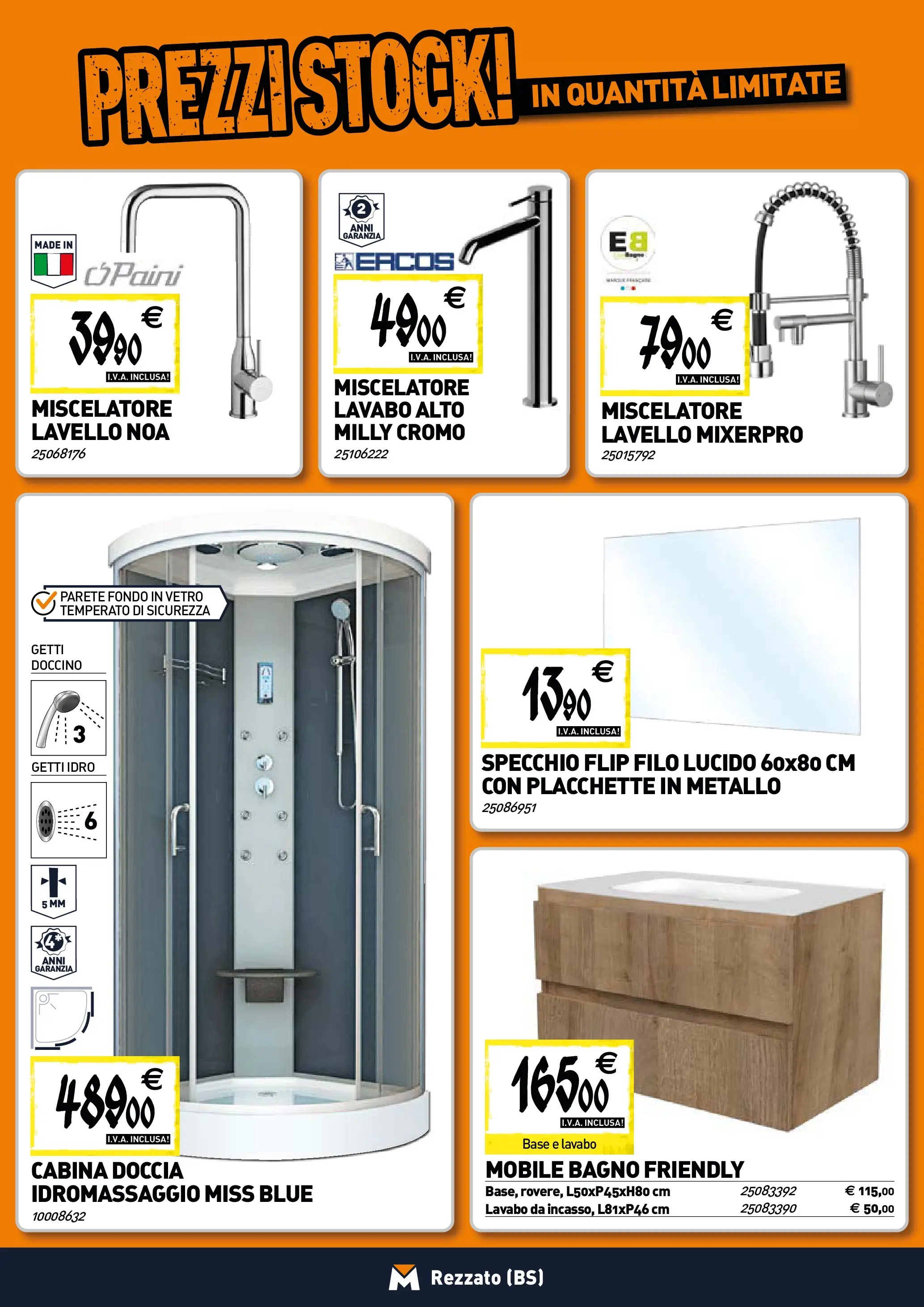 Nuovo TECNOMAT - Straordinari prezzi stock! dal 30/10/2025 > offerte anteprima 🛍️ | Pagina: 4 | Prodotti: Mobile, Lavello, Miscelatore, Bagno
