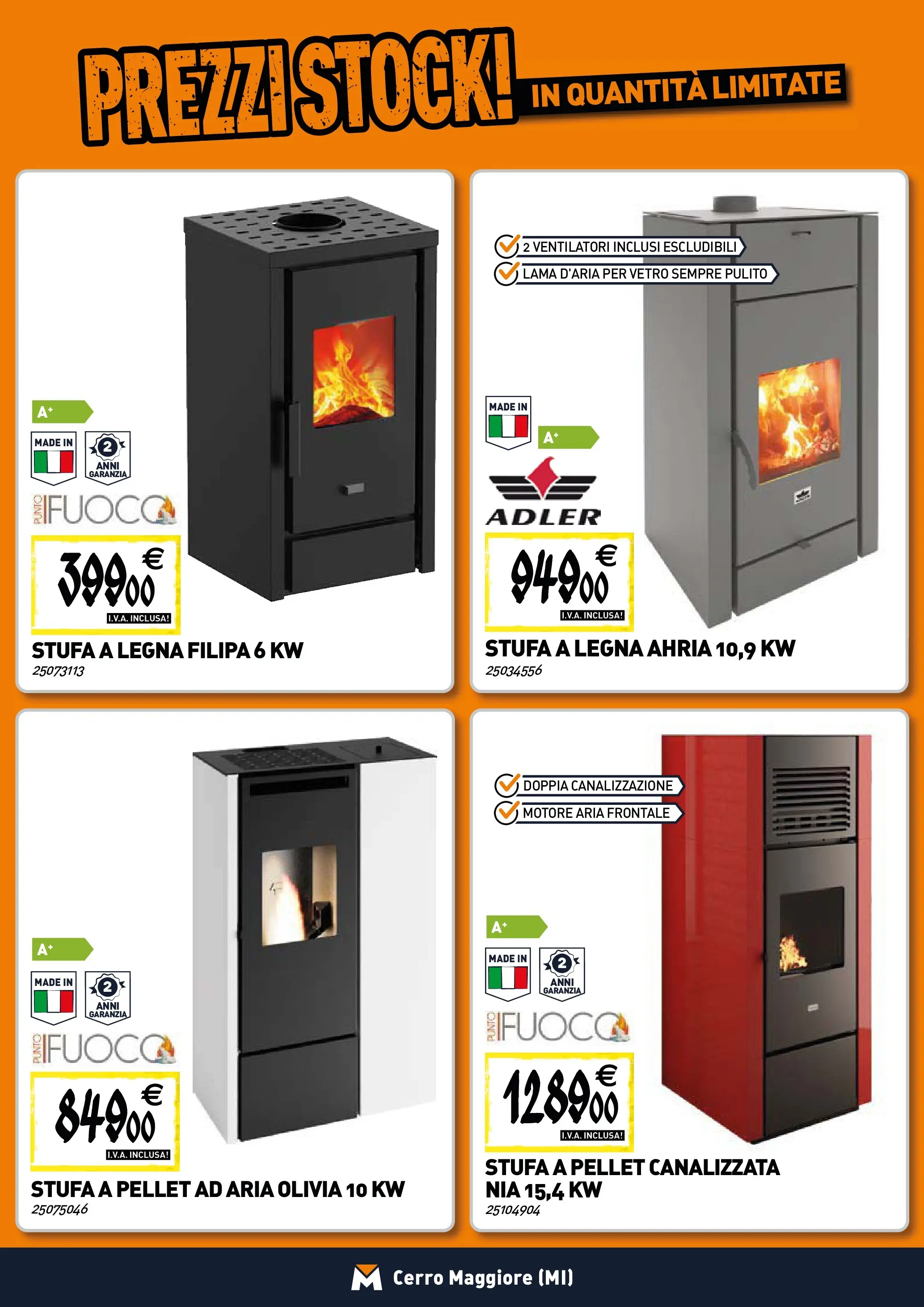 Nuovo TECNOMAT - Straordinari prezzi stock! dal 29/10/2025 > offerte anteprima 🛍️ | Pagina: 9 | Prodotti: Pellet, Stufa a legna, Stufa a pellet, Stufa