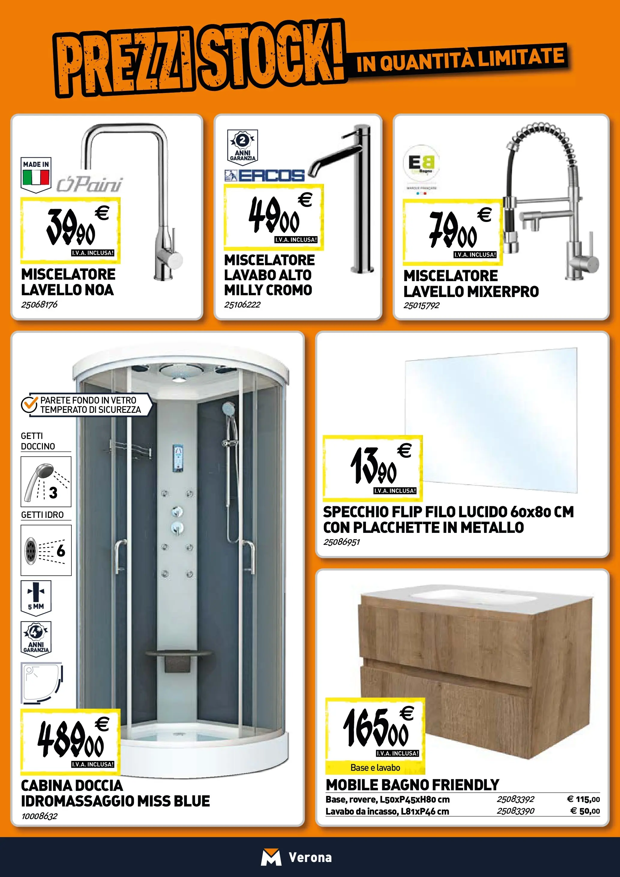 Nuovo TECNOMAT - Straordinari prezzi stock! dal 30/10/2025 > offerte anteprima 🛍️ | Pagina: 4 | Prodotti: Mobile, Lavello, Miscelatore, Doccia