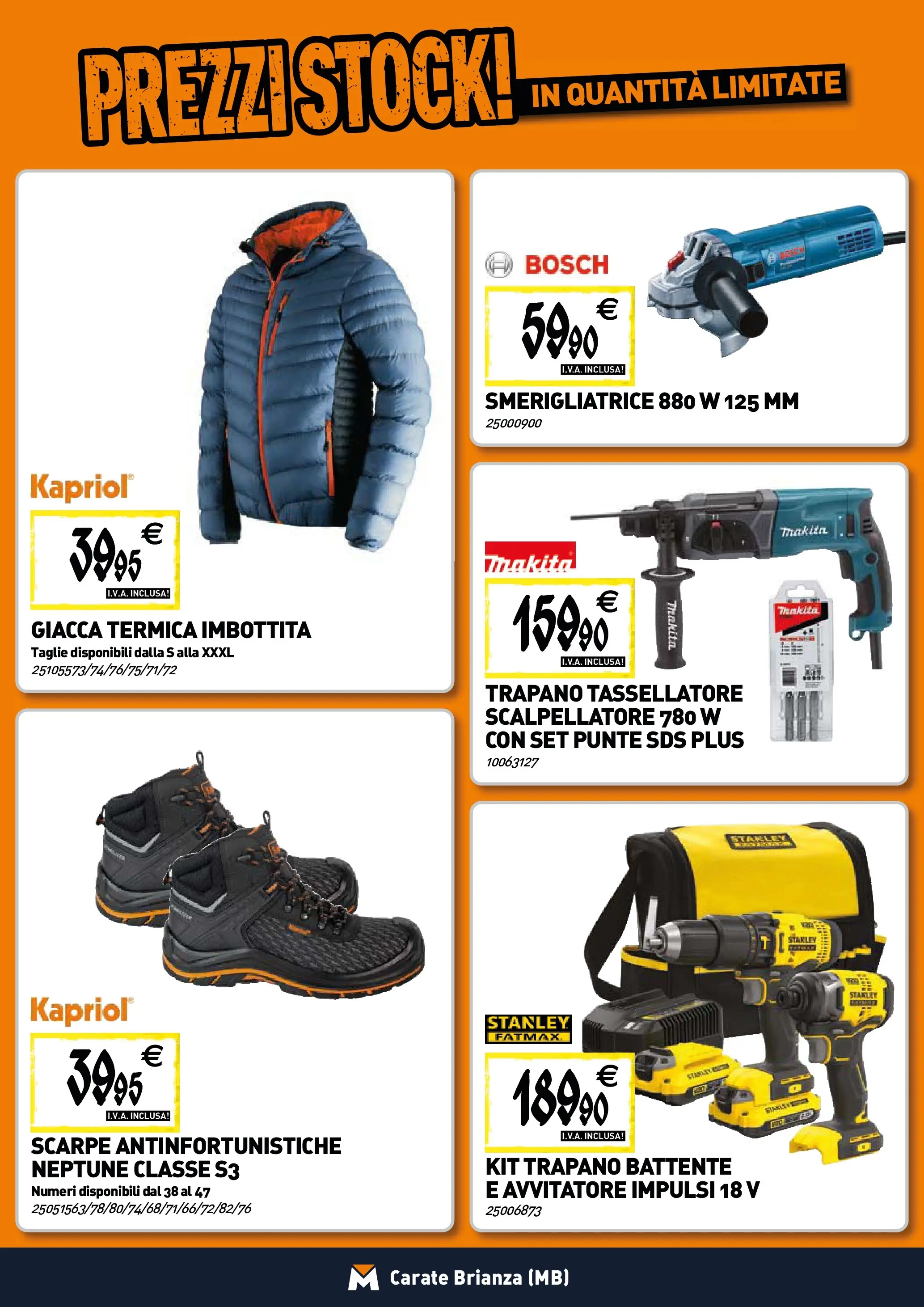 Nuovo TECNOMAT - Straordinari prezzi stock! dal 30/10/2025 > offerte anteprima 🛍️ | Pagina: 17 | Prodotti: Avvitatore, Scarpe, Trapano, Smerigliatrice