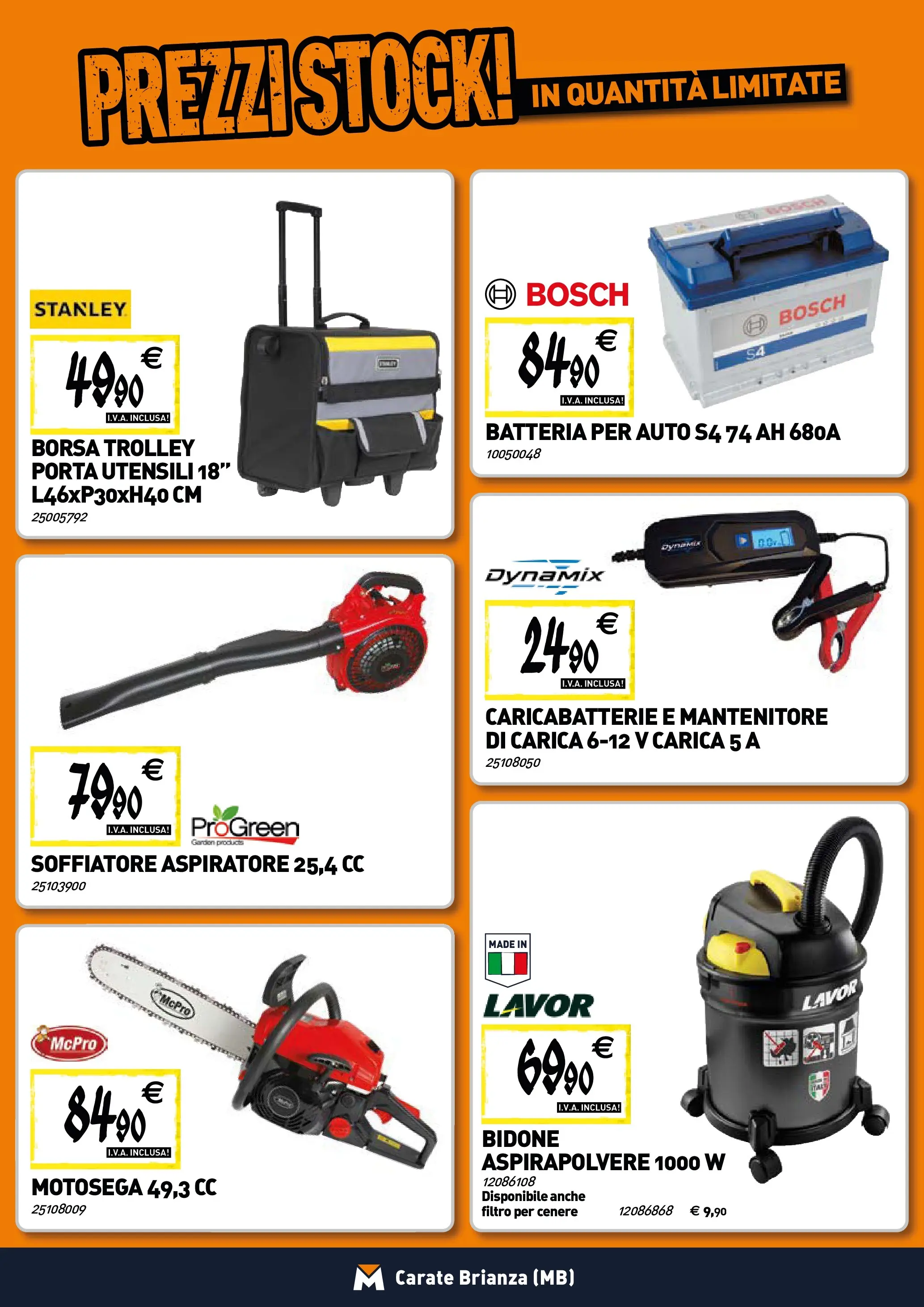 Nuovo TECNOMAT - Straordinari prezzi stock! dal 30/10/2025 > offerte anteprima 🛍️ | Pagina: 18 | Prodotti: Motosega, Trolley, Batteria, Caricabatterie