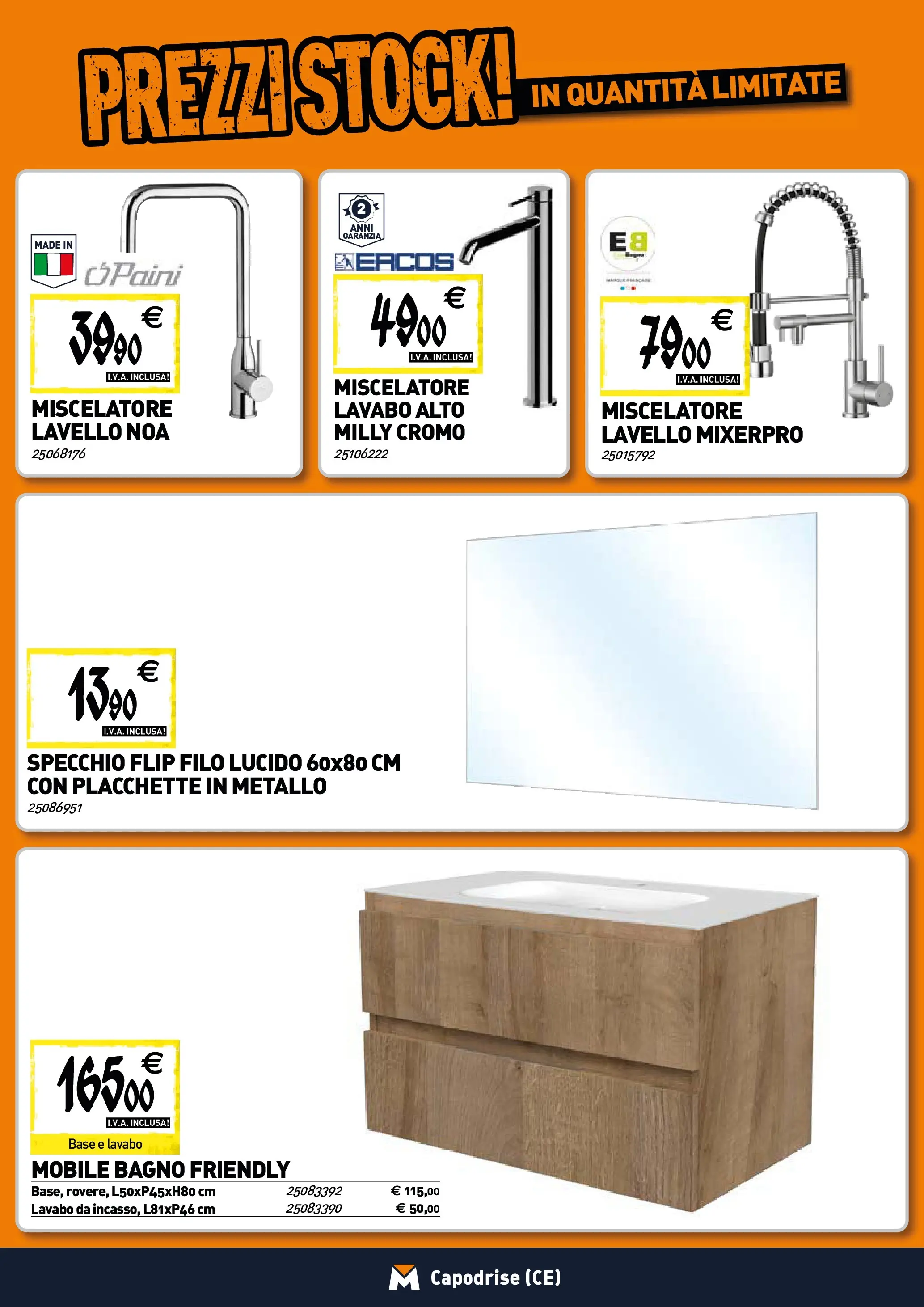 Nuovo TECNOMAT - Straordinari prezzi stock! dal 30/10/2025 > offerte anteprima 🛍️ | Pagina: 4 | Prodotti: Lavello, Miscelatore, Bagno, Specchio