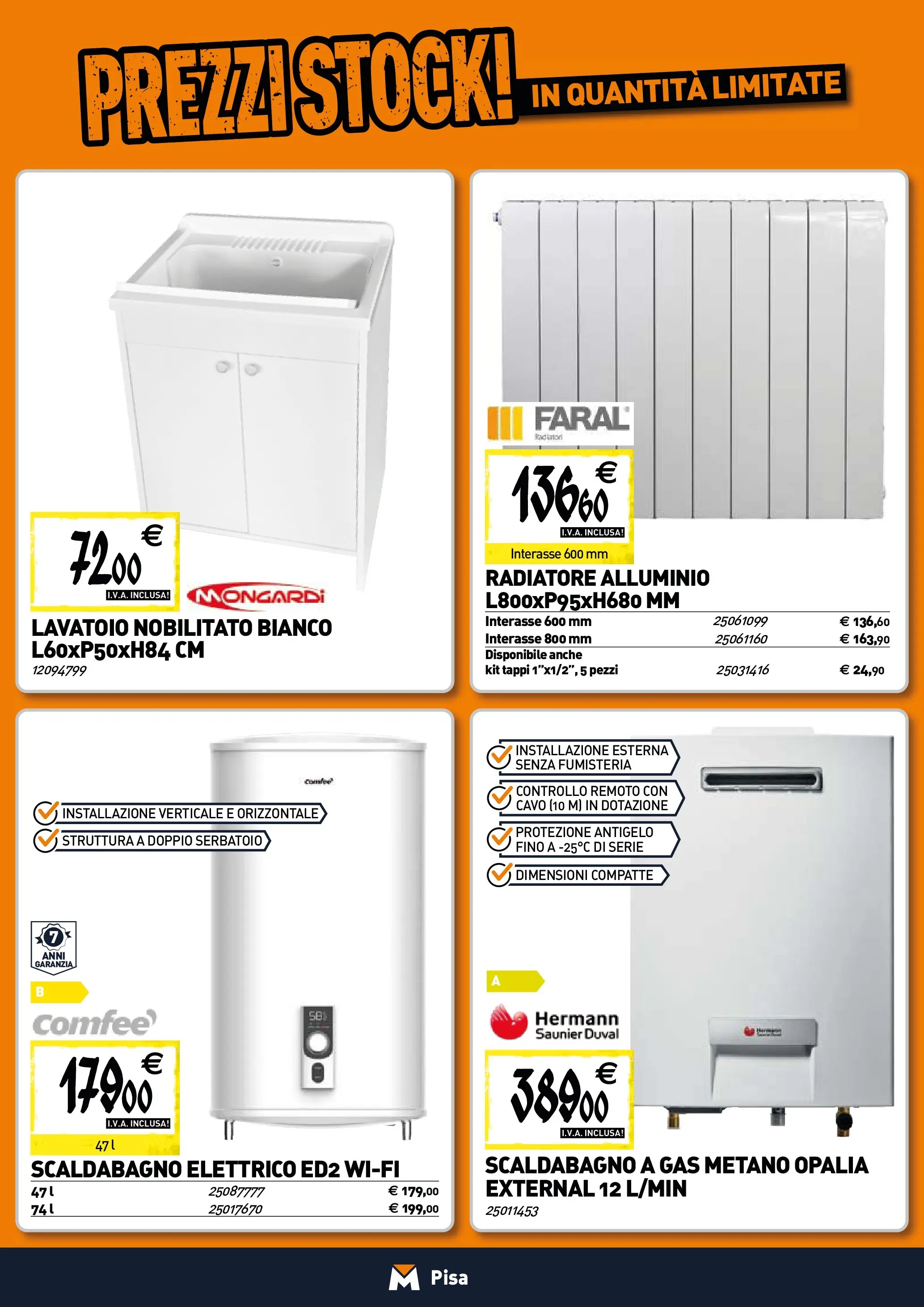 Nuovo TECNOMAT - Straordinari prezzi stock! dal 30/10/2025 > offerte anteprima 🛍️ | Pagina: 6 | Prodotti: Scaldabagno, Cavo, Alluminio