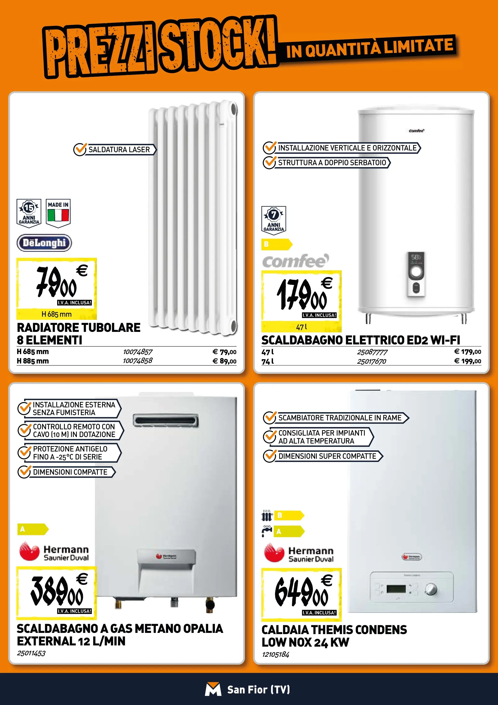 Nuovo TECNOMAT - Straordinari prezzi stock! dal 29/10/2025 > offerte anteprima 🛍️ | Pagina: 6 | Prodotti: Scaldabagno, Caldaia, TV, Cavo