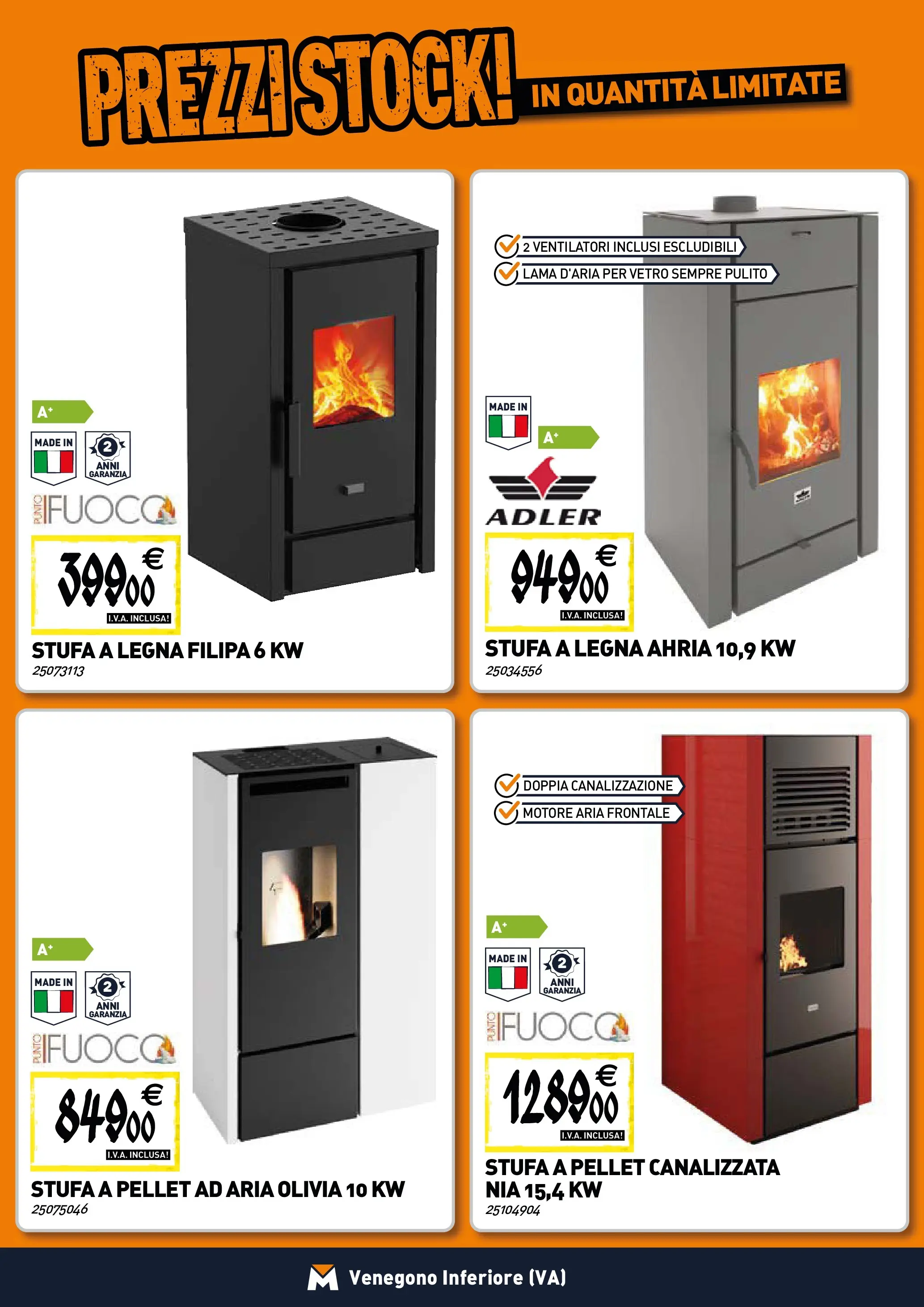 Nuovo TECNOMAT - Straordinari prezzi stock! dal 29/10/2025 > offerte anteprima 🛍️ | Pagina: 9 | Prodotti: Pellet, Stufa a legna, Stufa a pellet, Stufa