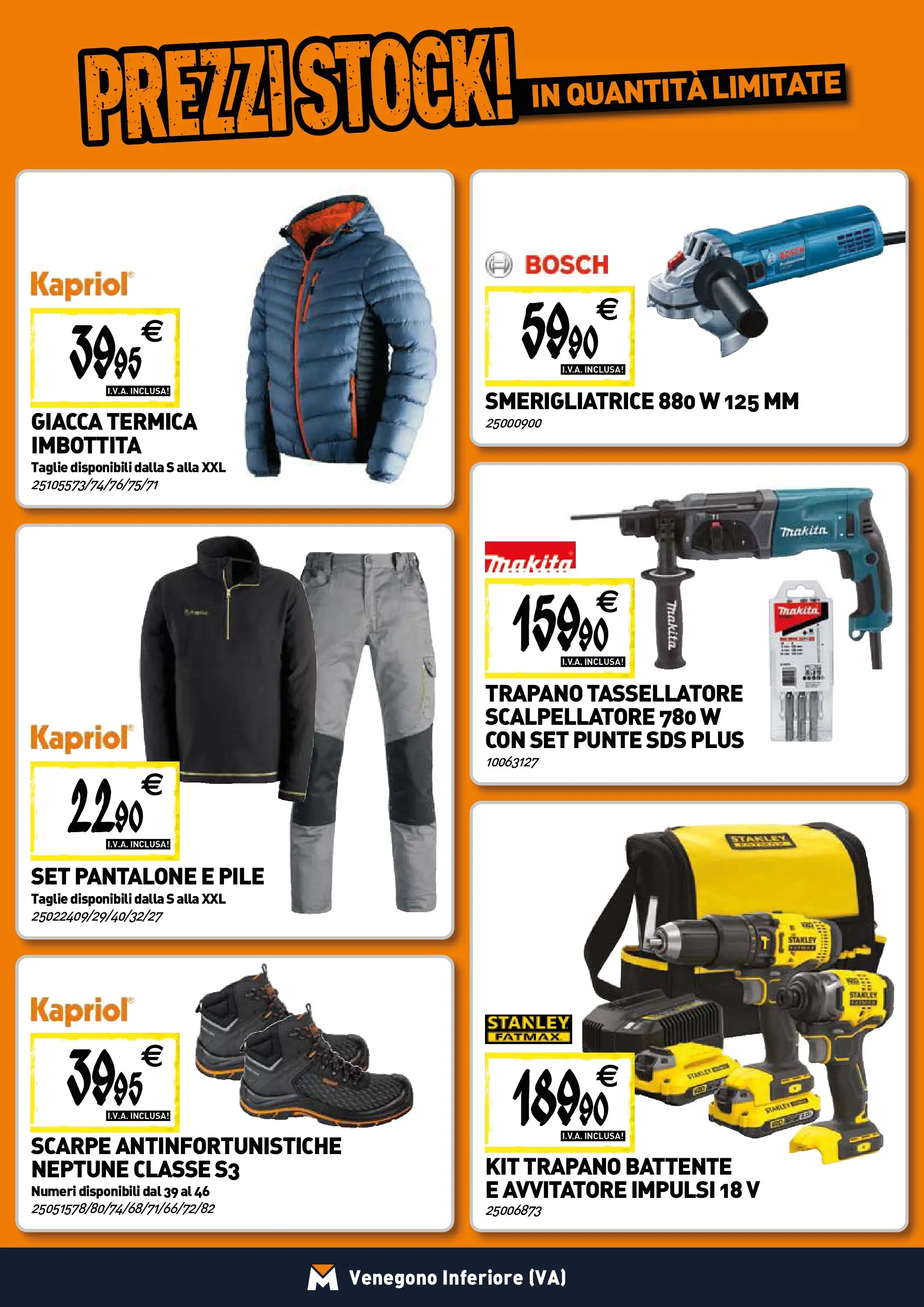 Nuovo TECNOMAT - Straordinari prezzi stock! dal 29/10/2025 > offerte anteprima 🛍️ | Pagina: 17 | Prodotti: Pile, Giacca, Scarpe, Smerigliatrice