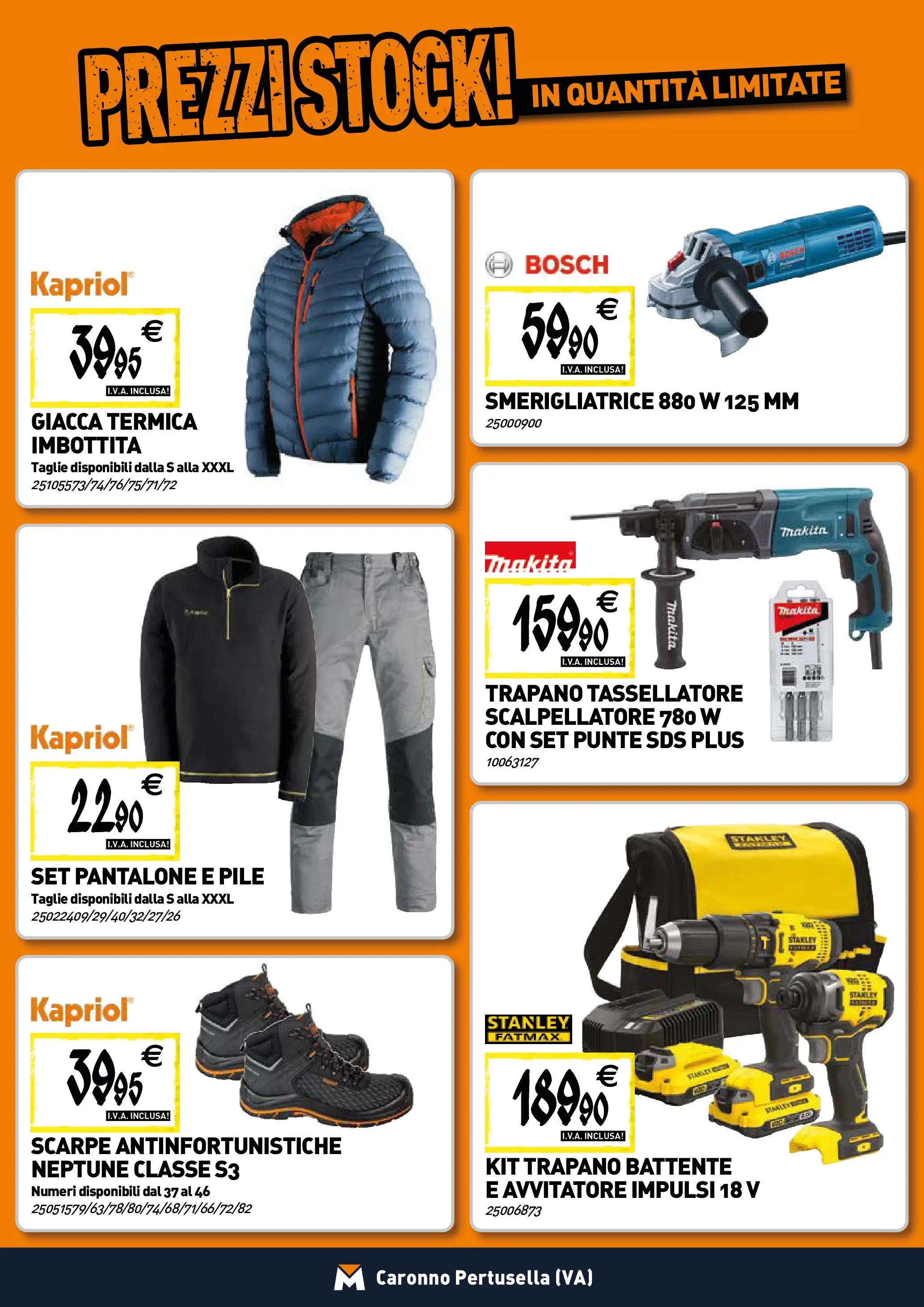 Nuovo TECNOMAT - Straordinari prezzi stock! dal 30/10/2025 > offerte anteprima 🛍️ | Pagina: 17 | Prodotti: Pile, Avvitatore, Scarpe, Smerigliatrice