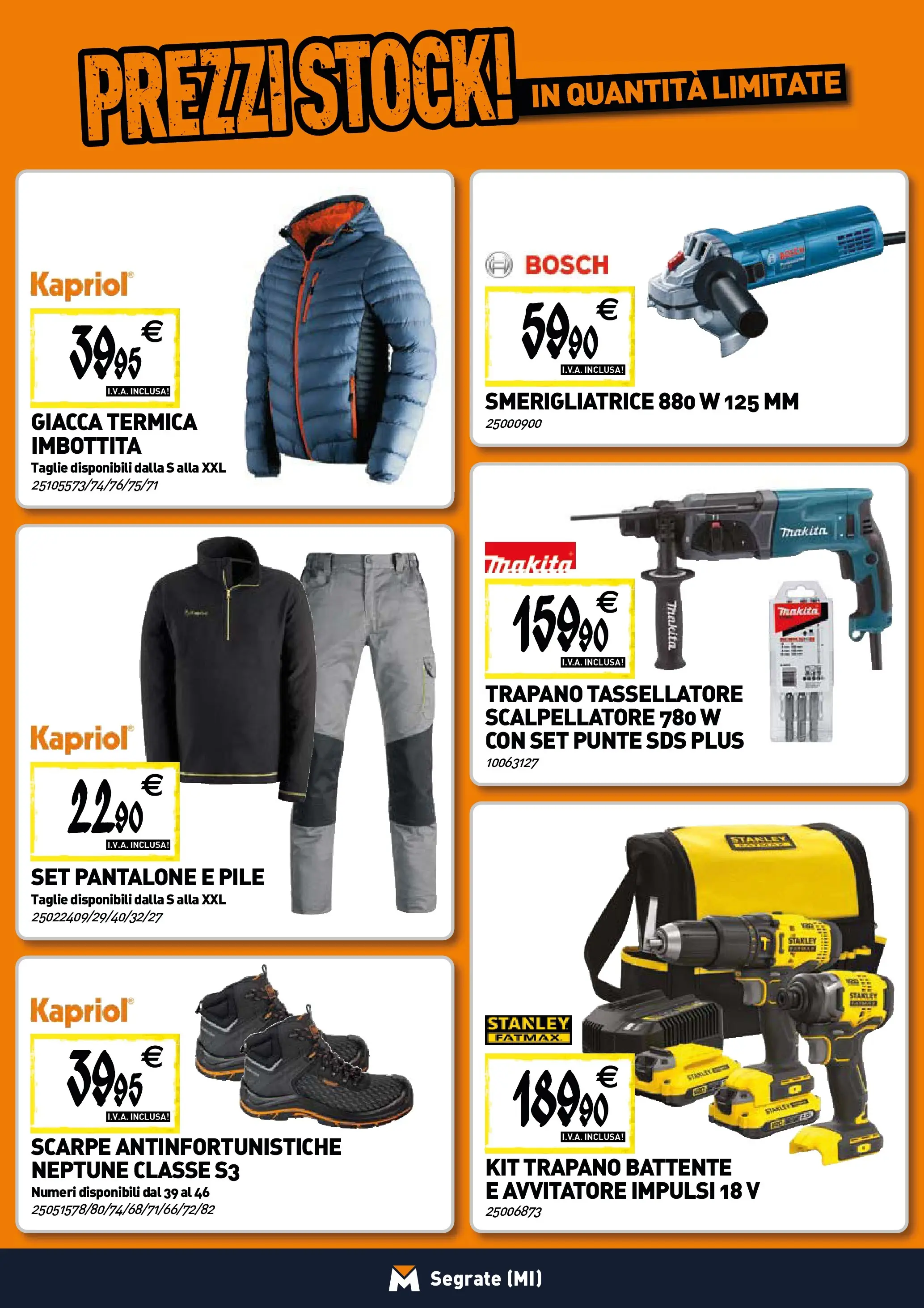 Nuovo TECNOMAT - Straordinari prezzi stock! dal 30/10/2025 > offerte anteprima 🛍️ | Pagina: 17 | Prodotti: Avvitatore, Scarpe, Trapano, Smerigliatrice