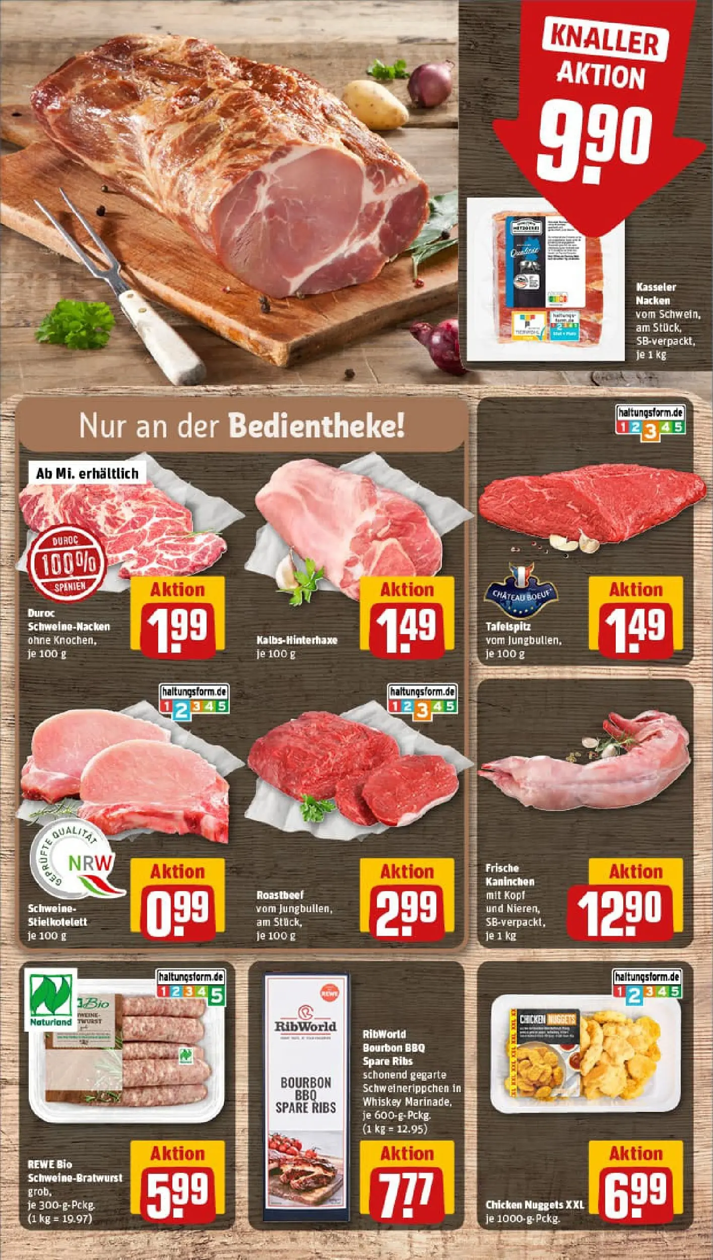 REWE Prospekt ab 02.11.2025 zum Blättern » Angebote | Seite: 8 | Produkte: Tafelspitz, Spare ribs, Roastbeef, Kasseler nacken