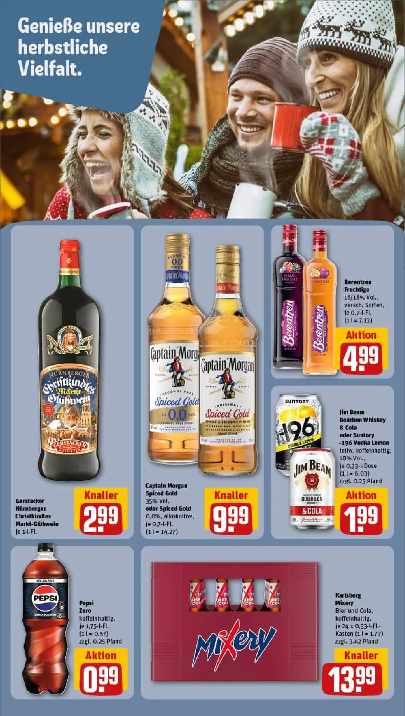 REWE Prospekt ab 02.11.2025 zum Blättern » Angebote | Seite: 17 | Produkte: Cola, Bier, Captain morgan, Bourbon