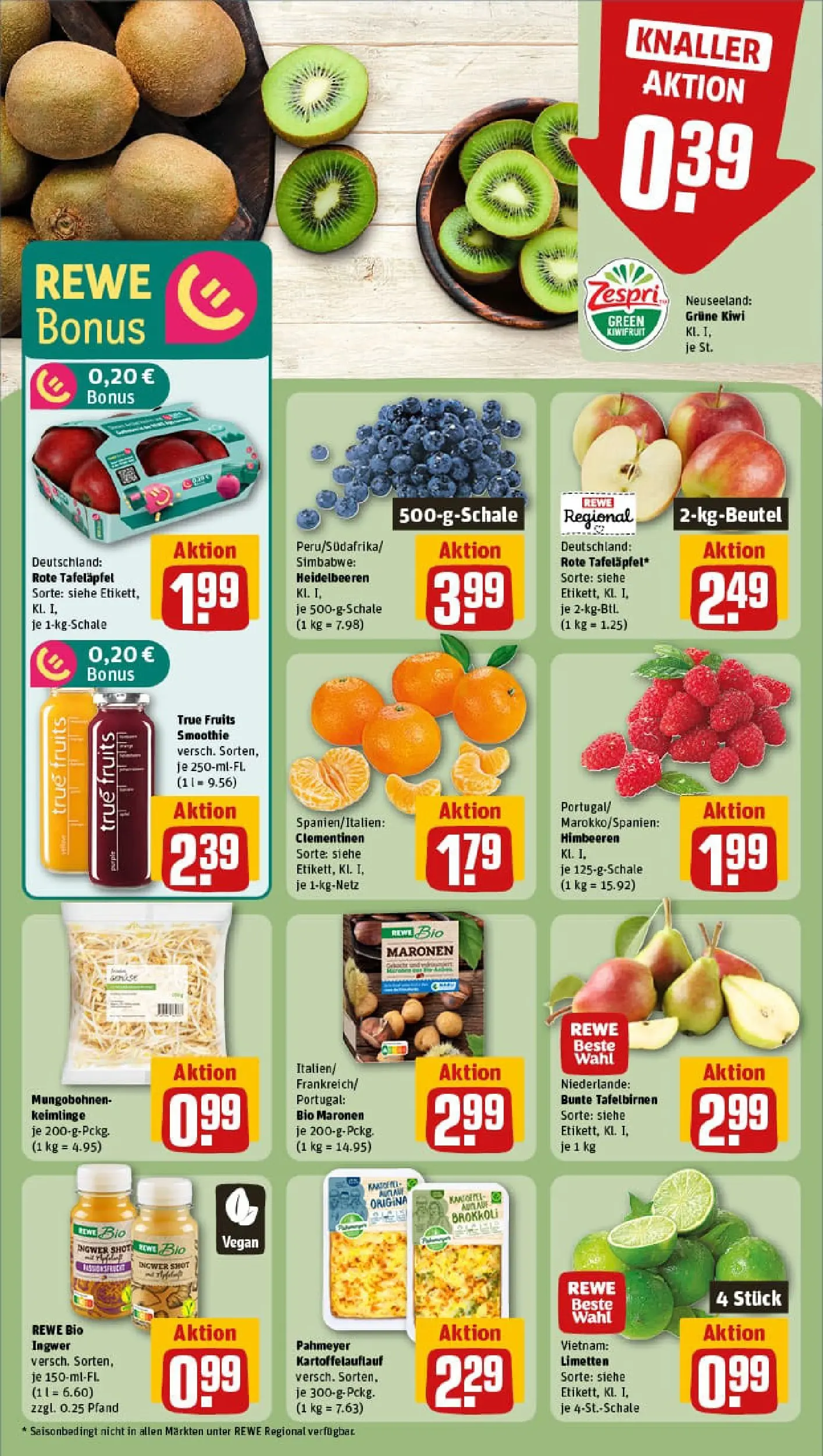 REWE Prospekt ab 02.11.2025 zum Blättern » Angebote | Seite: 6 | Produkte: Himbeeren, Limetten, Brokkoli, Kiwi