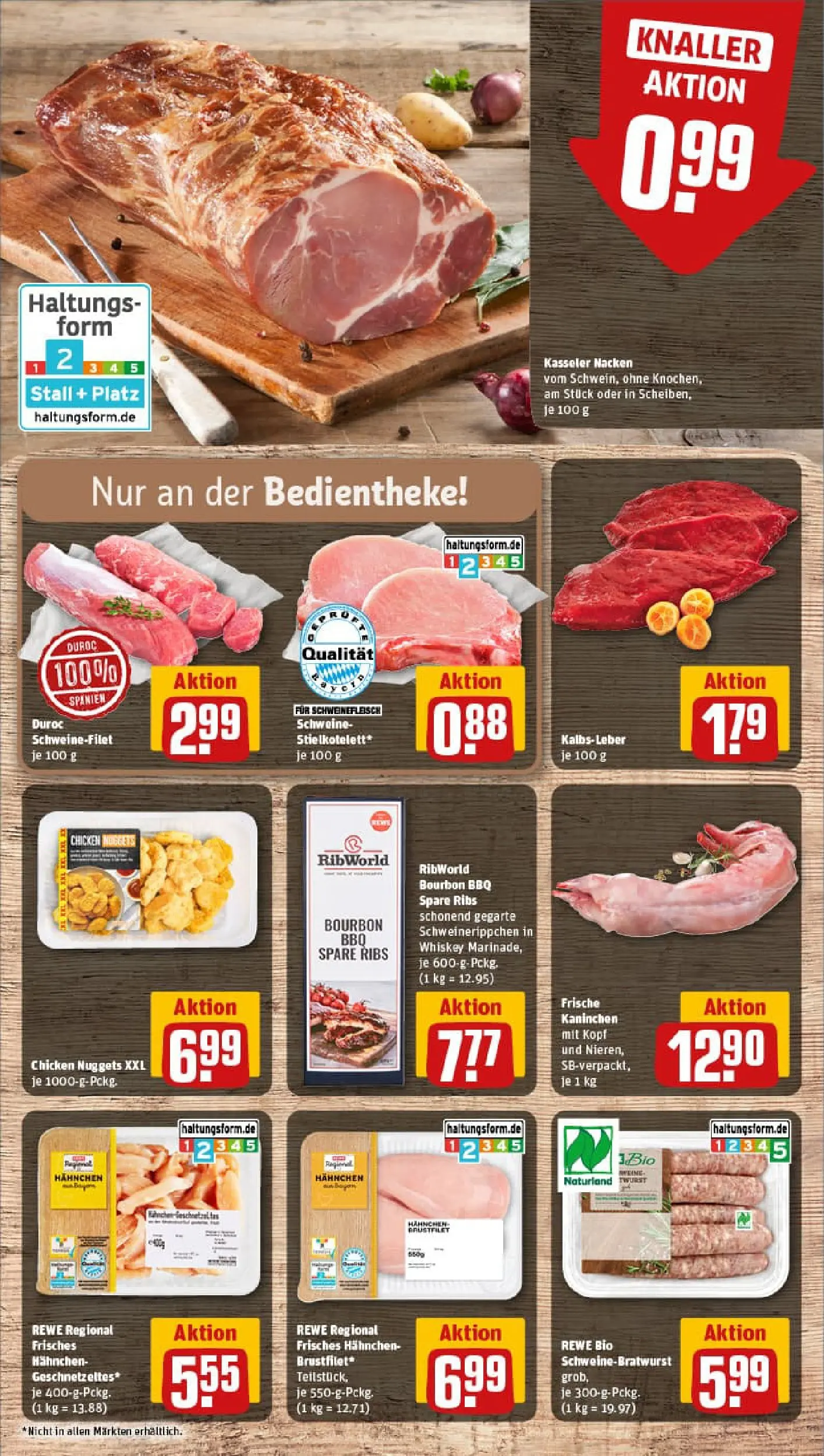 REWE Prospekt ab 02.11.2025 zum Blättern » Angebote | Seite: 8 | Produkte: Hahnchen, Spare ribs, Kasseler nacken, Schweinefleisch