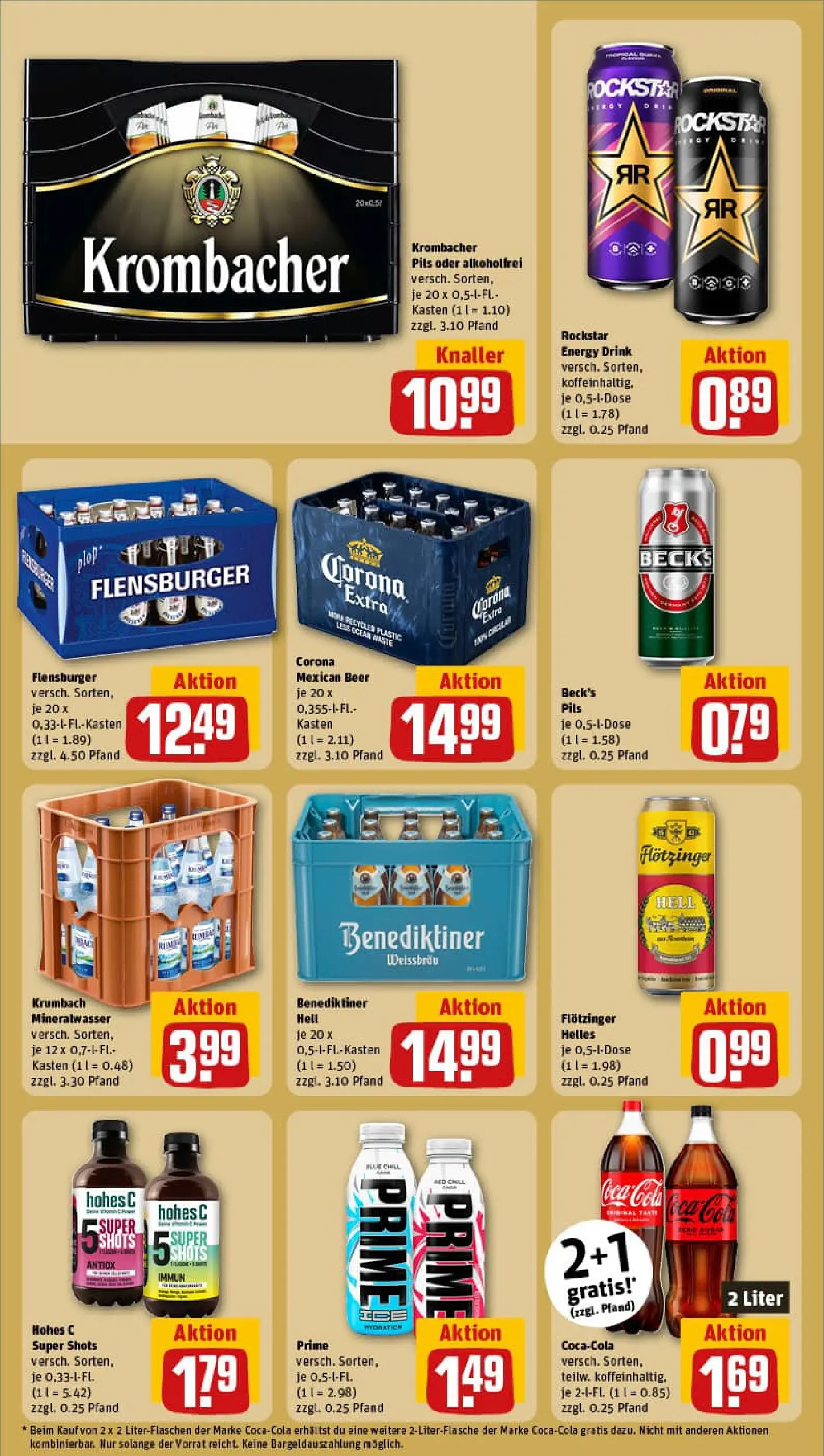 REWE Prospekt ab 02.11.2025 zum Blättern » Angebote | Seite: 16 | Produkte: Coca cola, Rockstar, Pils, Mineralwasser