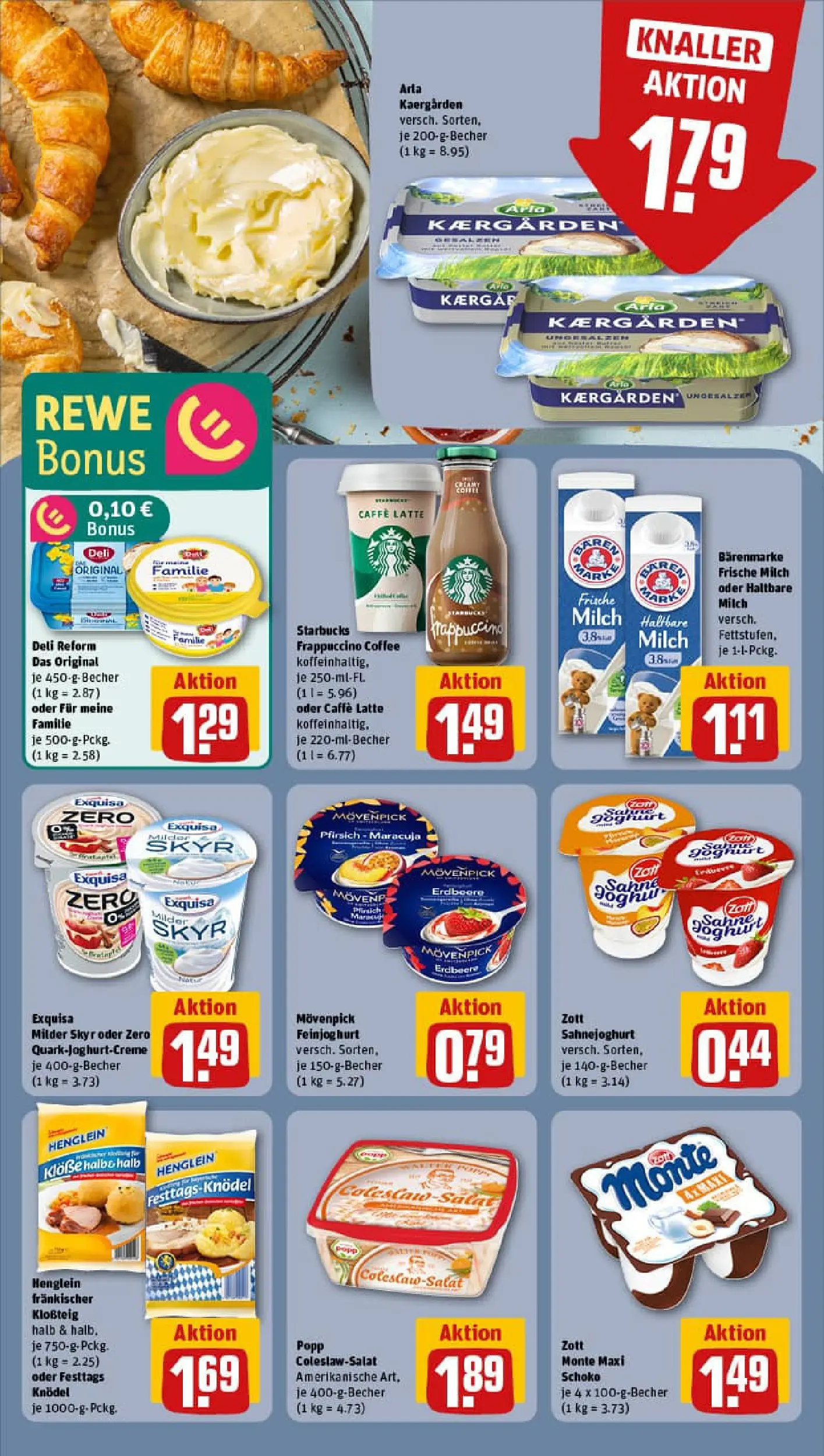 REWE Prospekt ab 02.11.2025 zum Blättern » Angebote | Seite: 13 | Produkte: Joghurt, Starbucks, Pfirsich, Deli reform