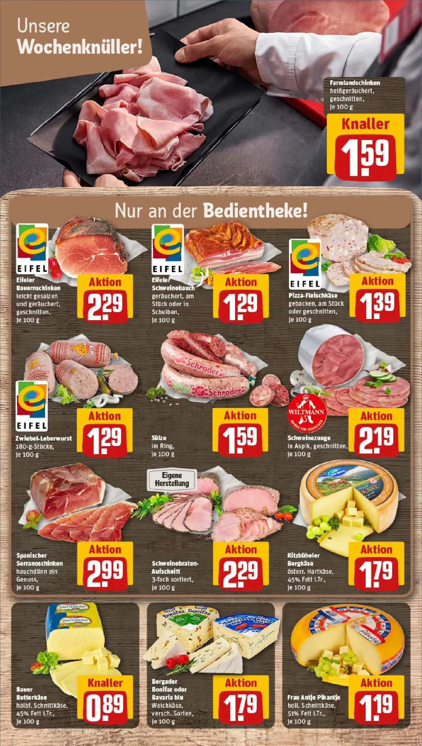 REWE Prospekt ab 02.11.2025 zum Blättern » Angebote | Seite: 9 | Produkte: Butter, Schweinebauch, Pizza