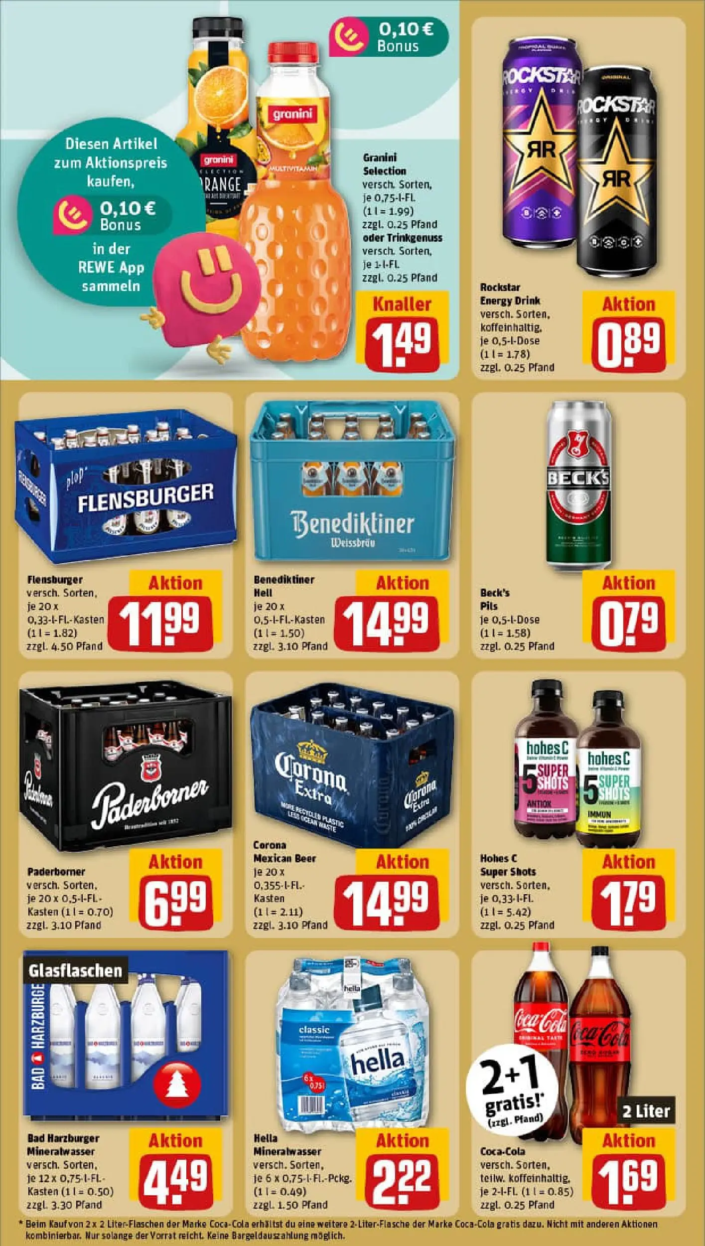 REWE Prospekt ab 02.11.2025 zum Blättern » Angebote | Seite: 18 | Produkte: Coca cola, Cola, Rockstar, Hohes c