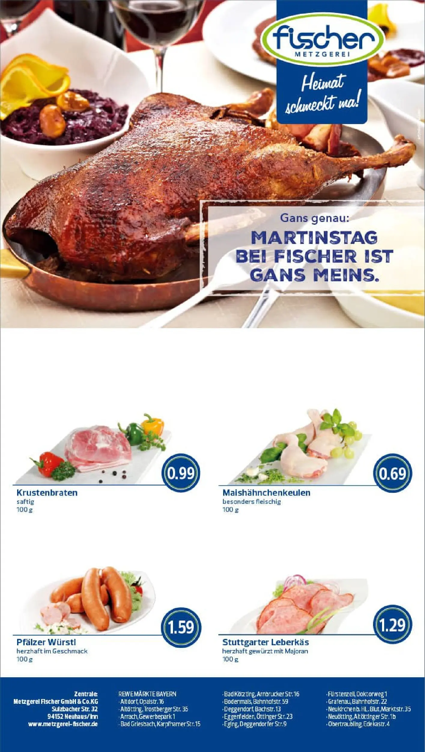 REWE Prospekt ab 02.11.2025 zum Blättern » Angebote | Seite: 8 | Produkte: Bad, Würstl, Krustenbraten, Wurst