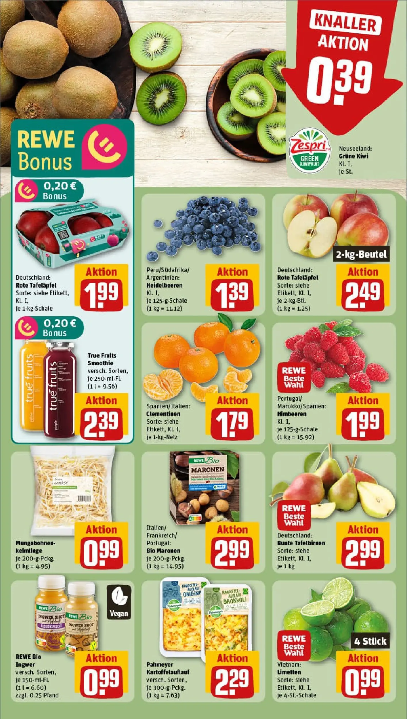 REWE Prospekt ab 02.11.2025 zum Blättern » Angebote | Seite: 6 | Produkte: Himbeeren, Limetten, Heidelbeeren, Kiwi